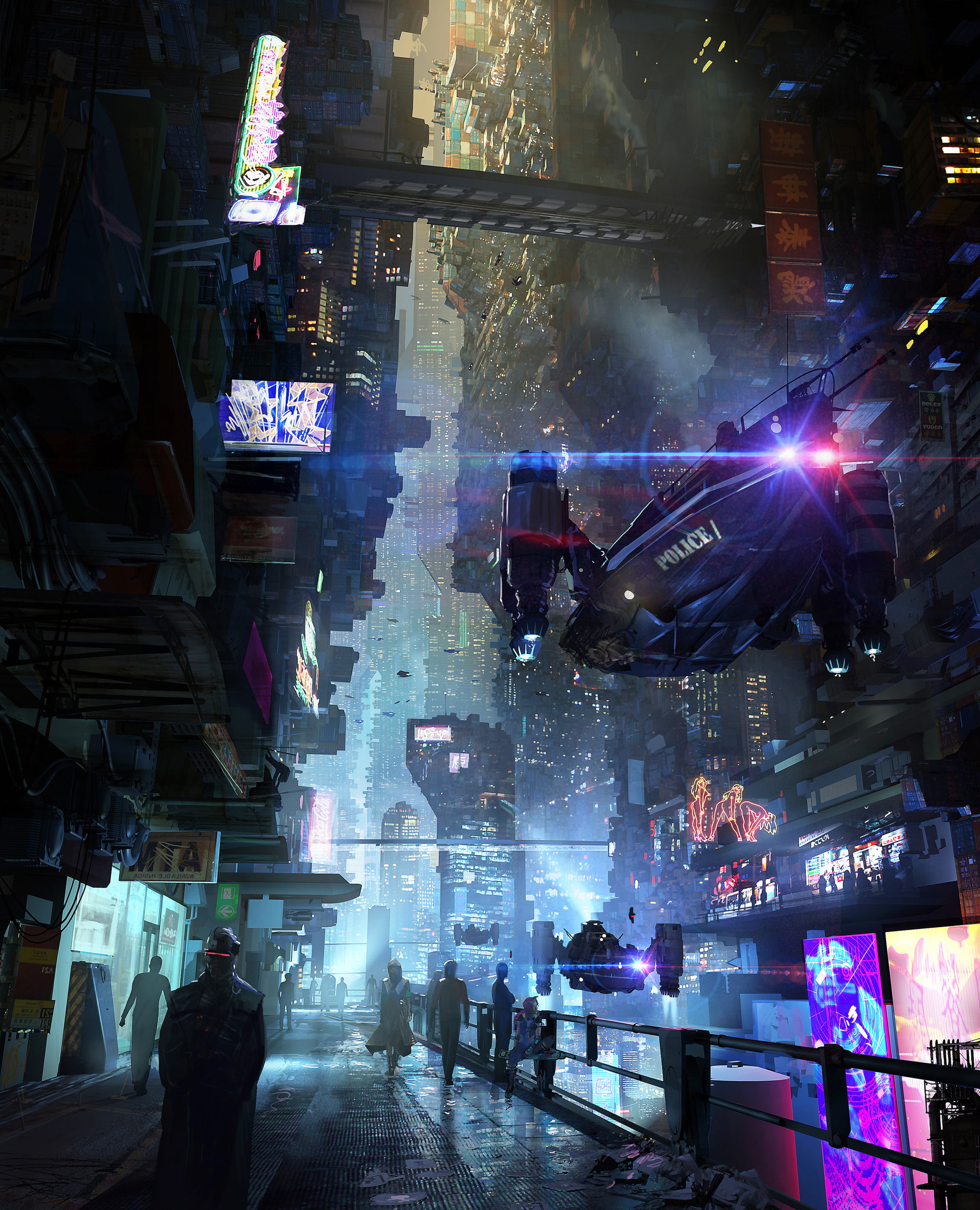 Cyber cyberpunk digital art fantasy Art science fiction