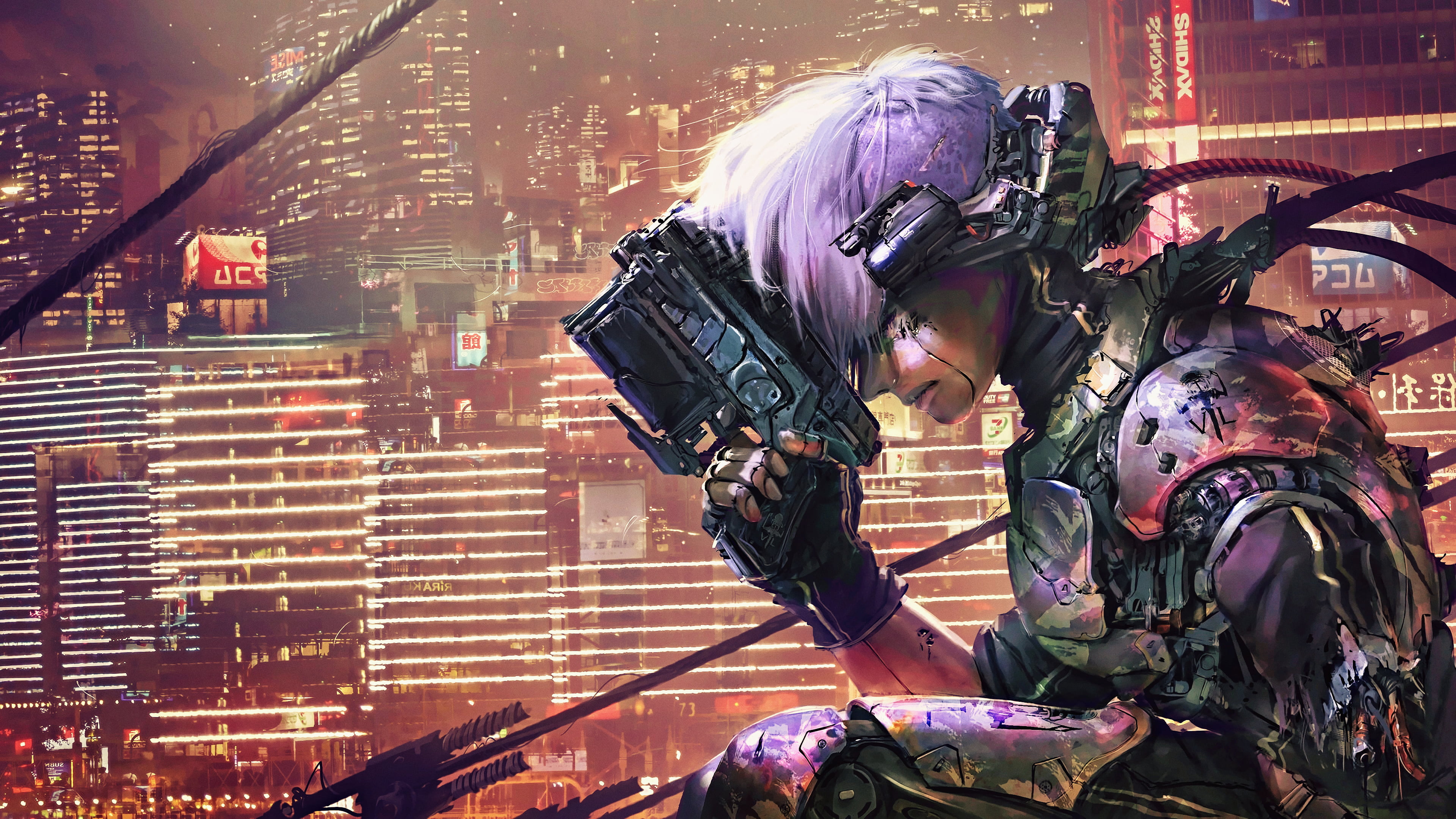 cyber science fiction digital art concept cyberpunk 2k