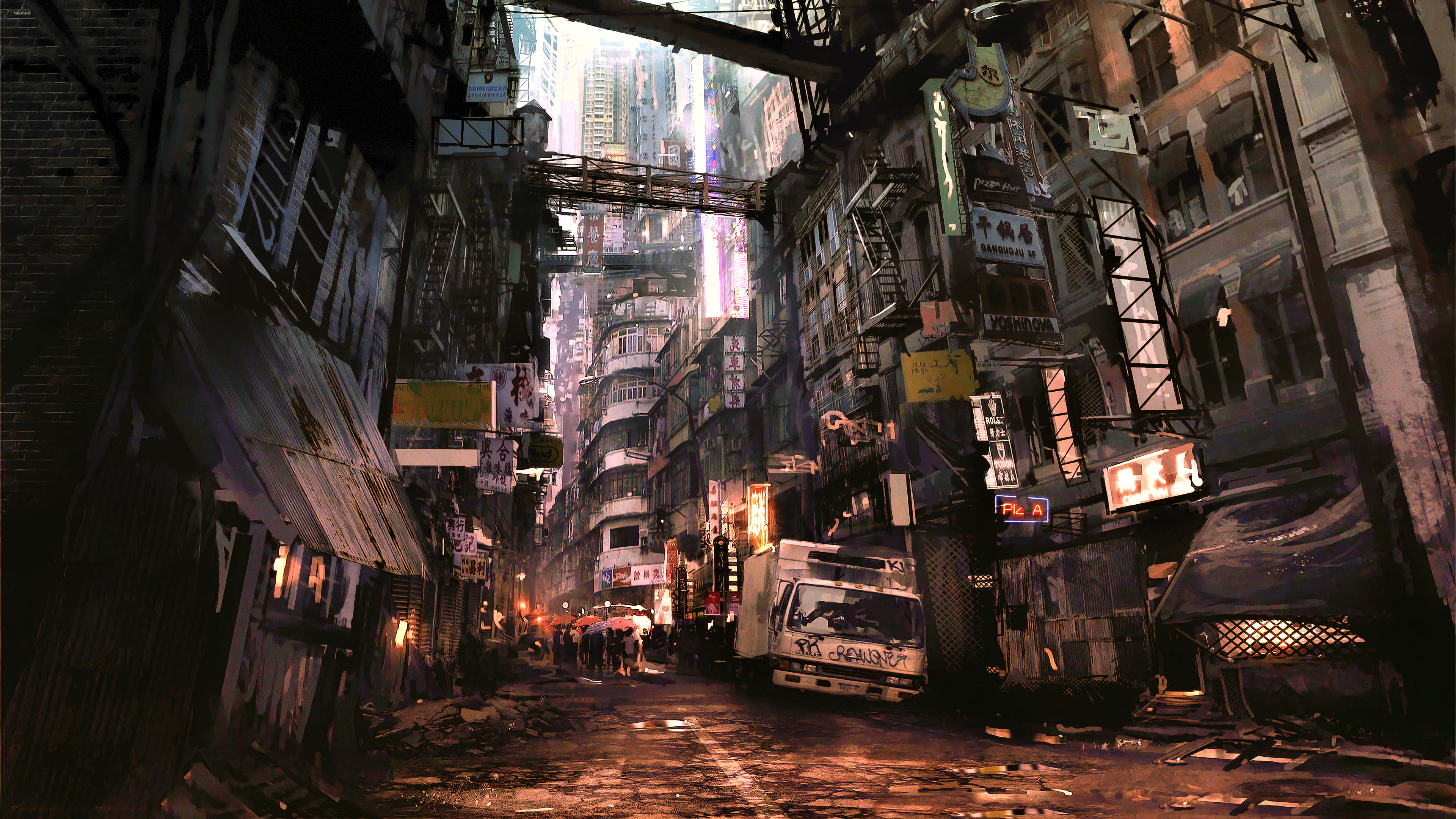 cyber science fiction digital art concept cyberpunk 2k