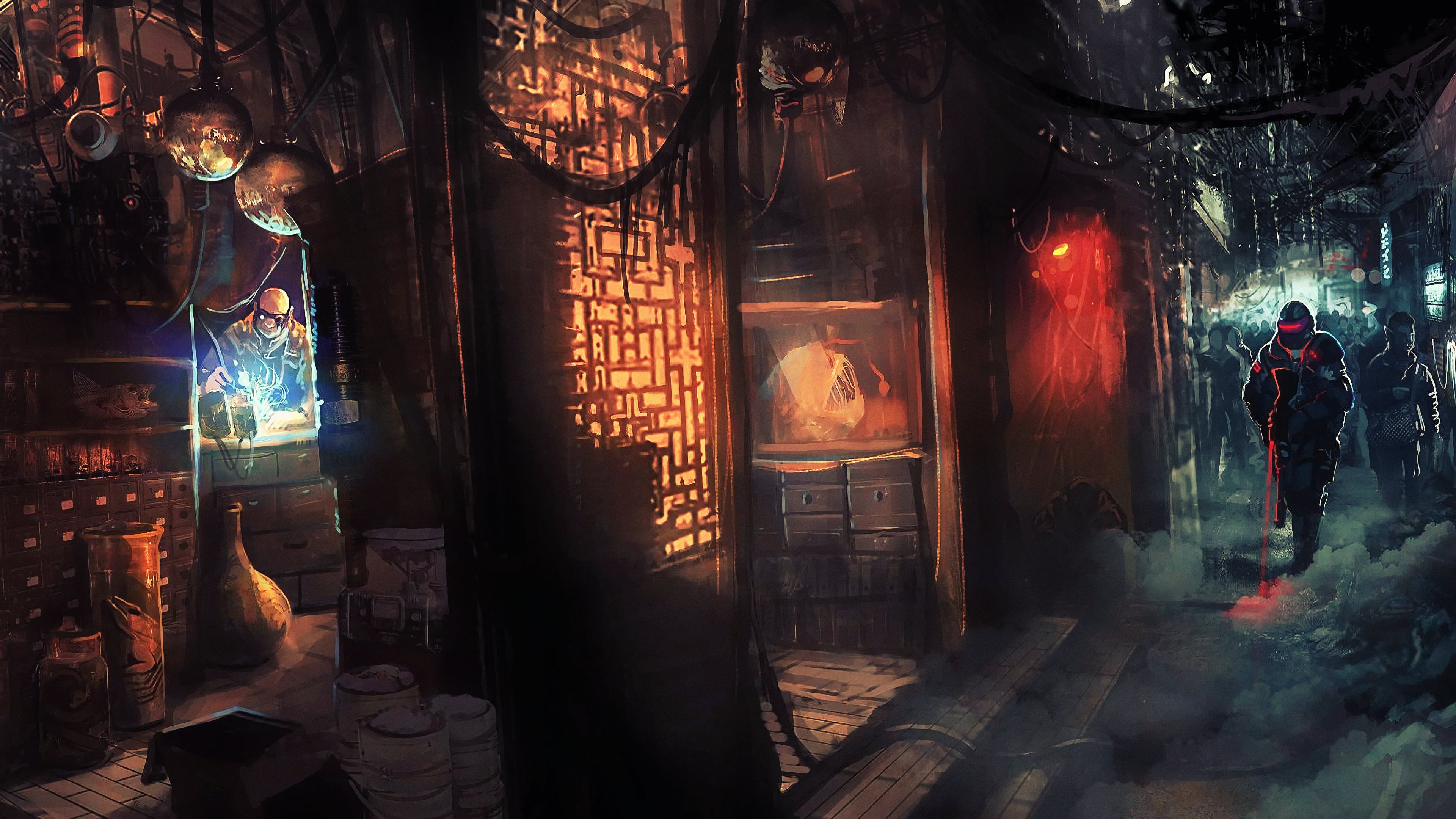 cyber science fiction digital art concept cyberpunk 2k