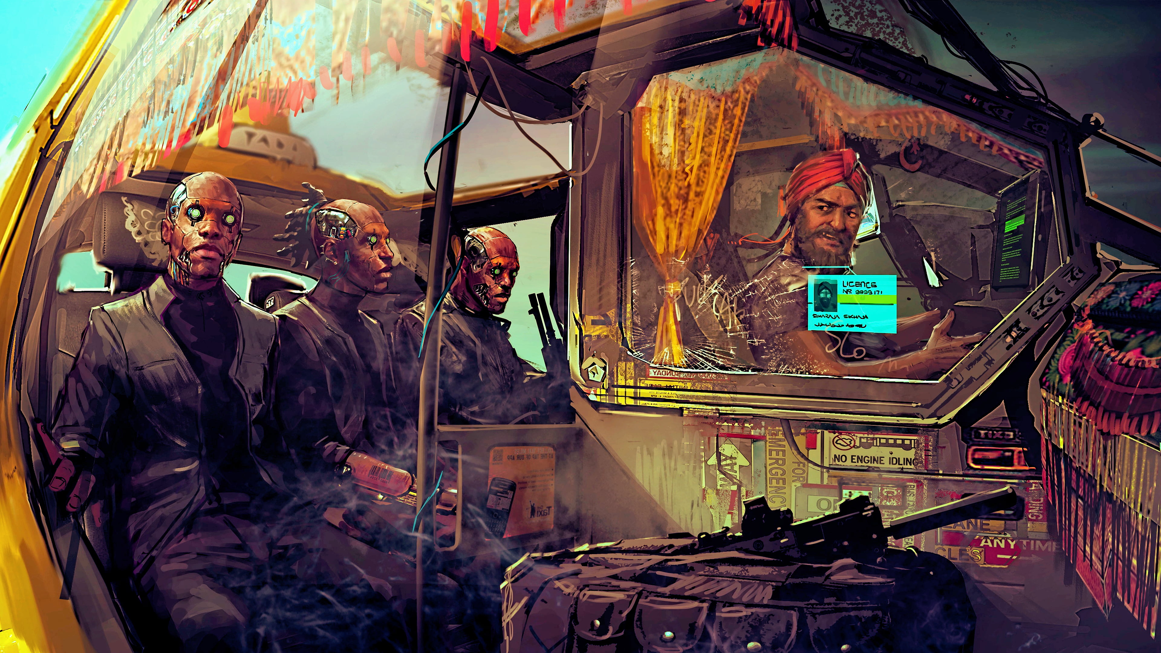 cyber science fiction digital art concept cyberpunk 2k