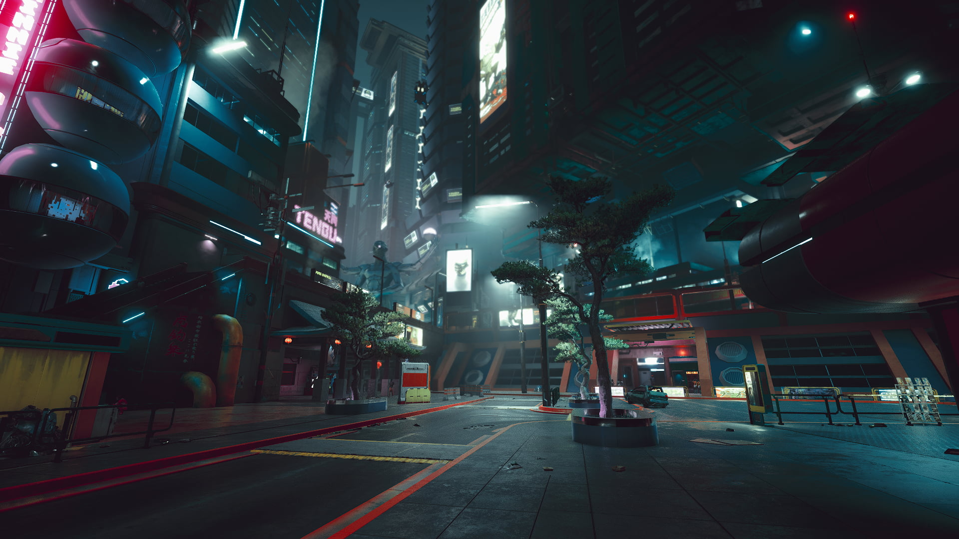Cyberpunk night city futuristic