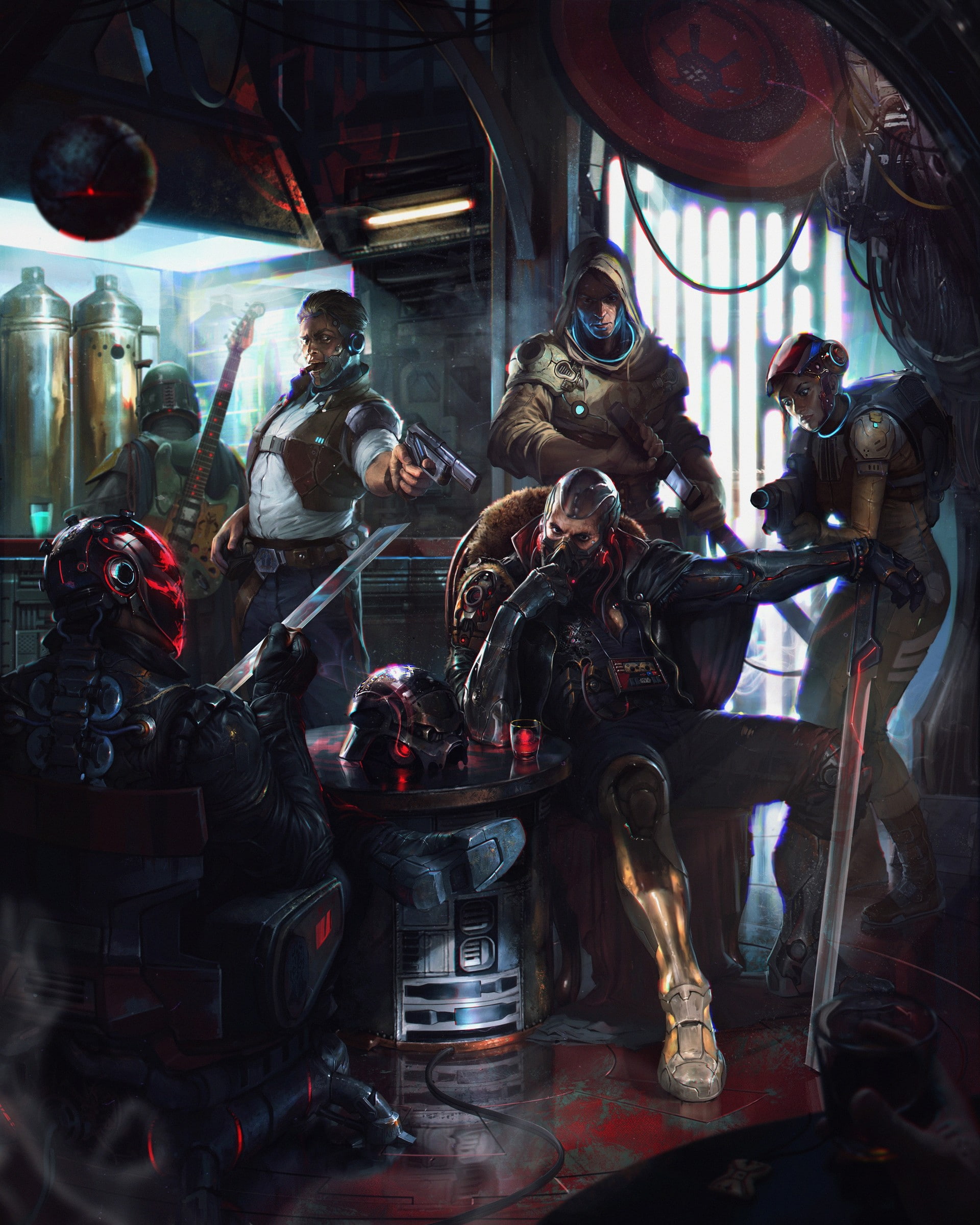 cyberpunk science fiction digital art