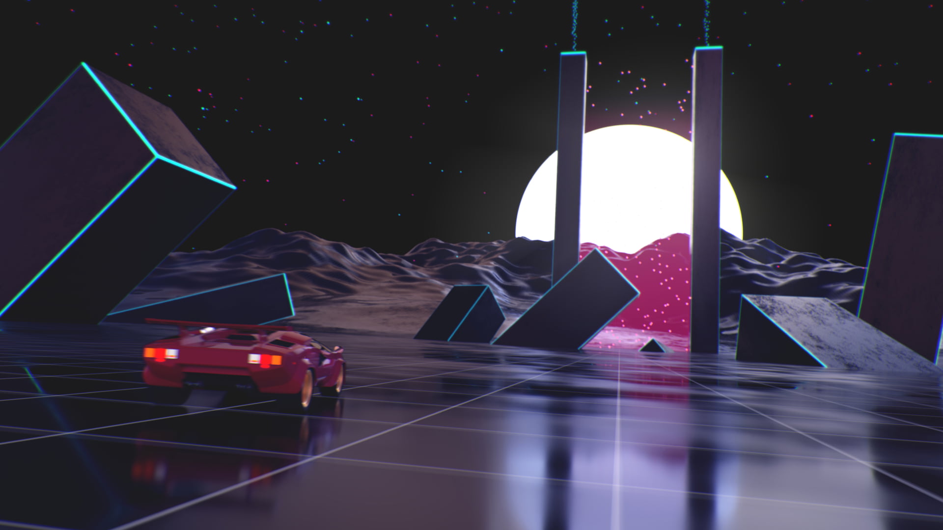 digital art artwork illustration Retrowave vaporwave