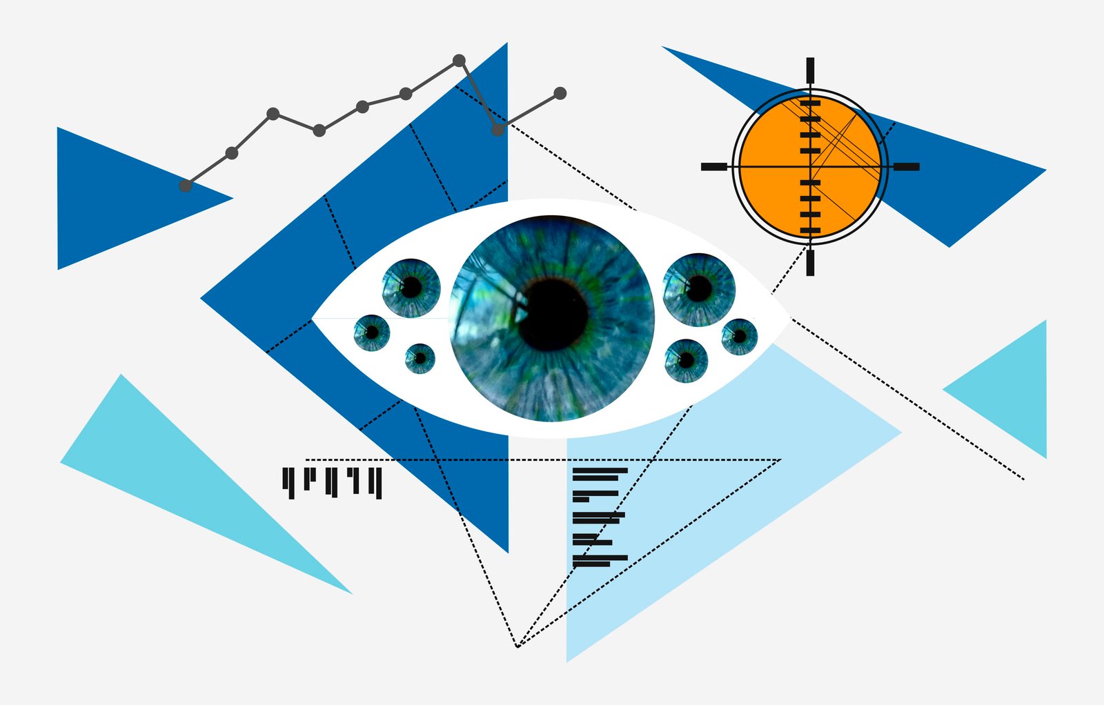 Eyes Abstract Concept Biometric biotechnology illustration 2k