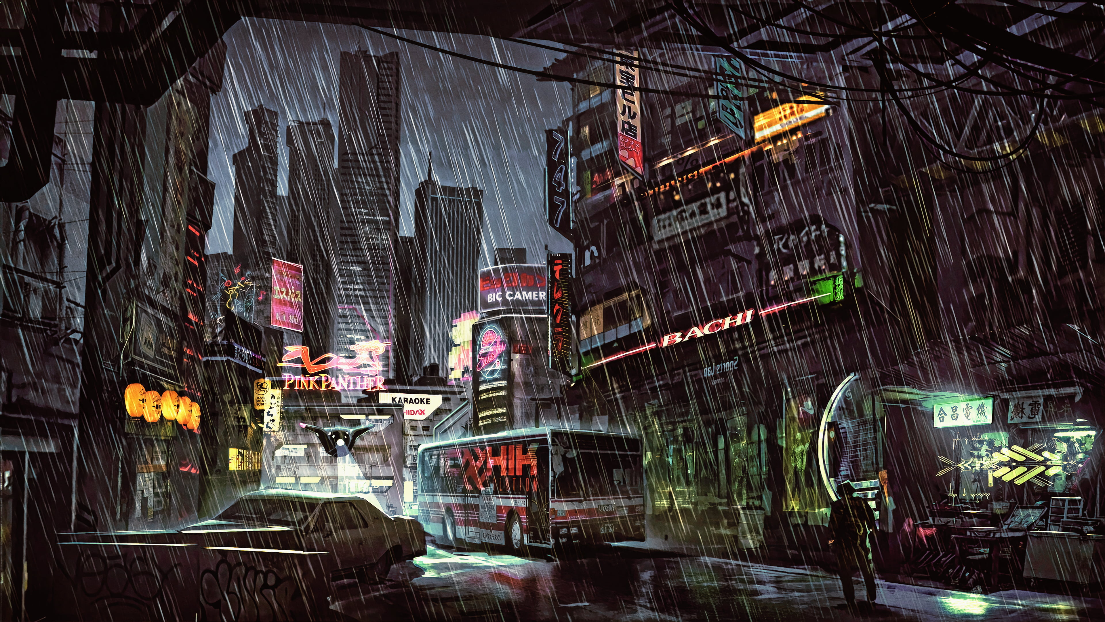 futuristic city science fiction digital art concept 2k