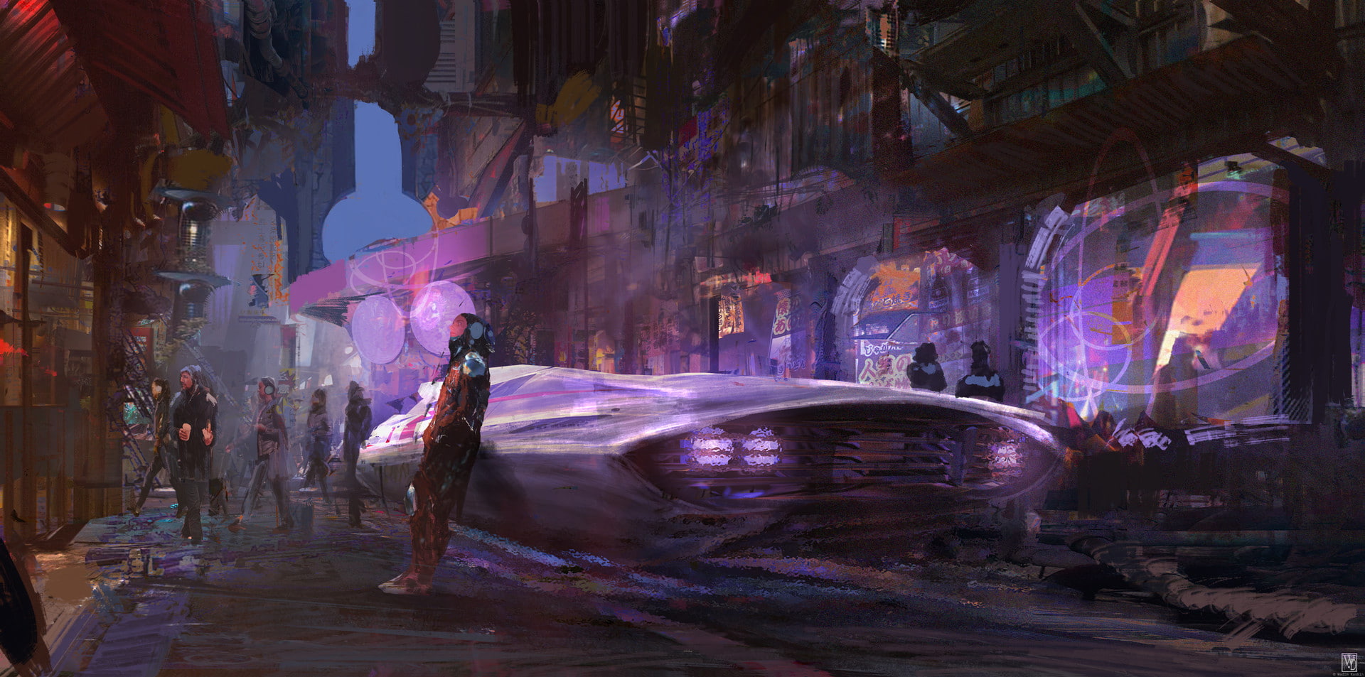 science fiction cyberpunk fantasy art digital