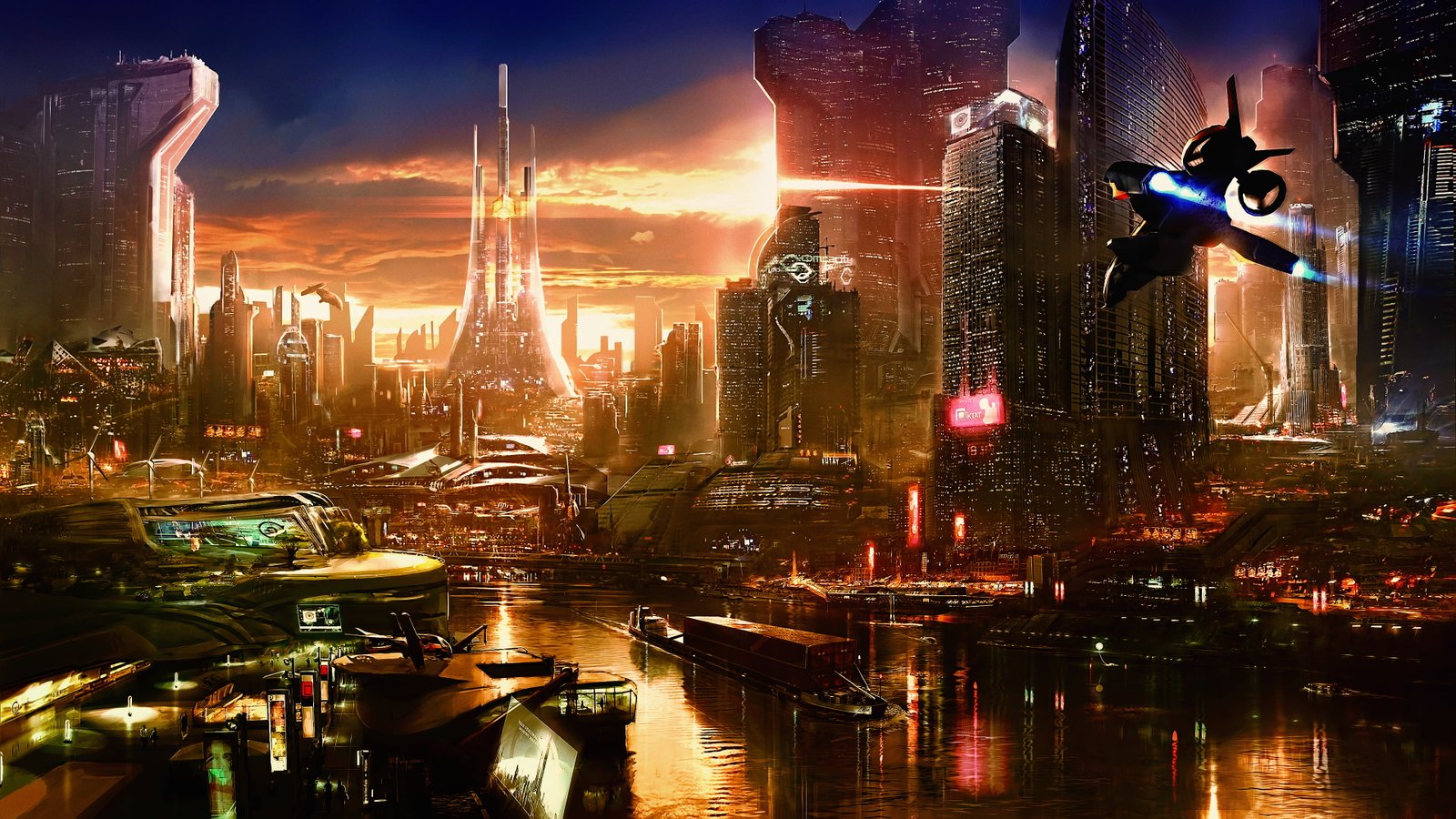 science fiction digital art concept artwork futuristic 2k