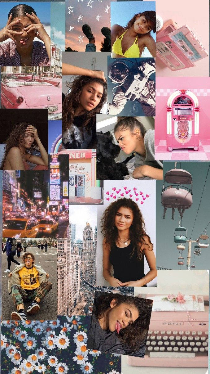 zendaya aesthetic collage mbqyzomvrmybxtmt actress hollywood