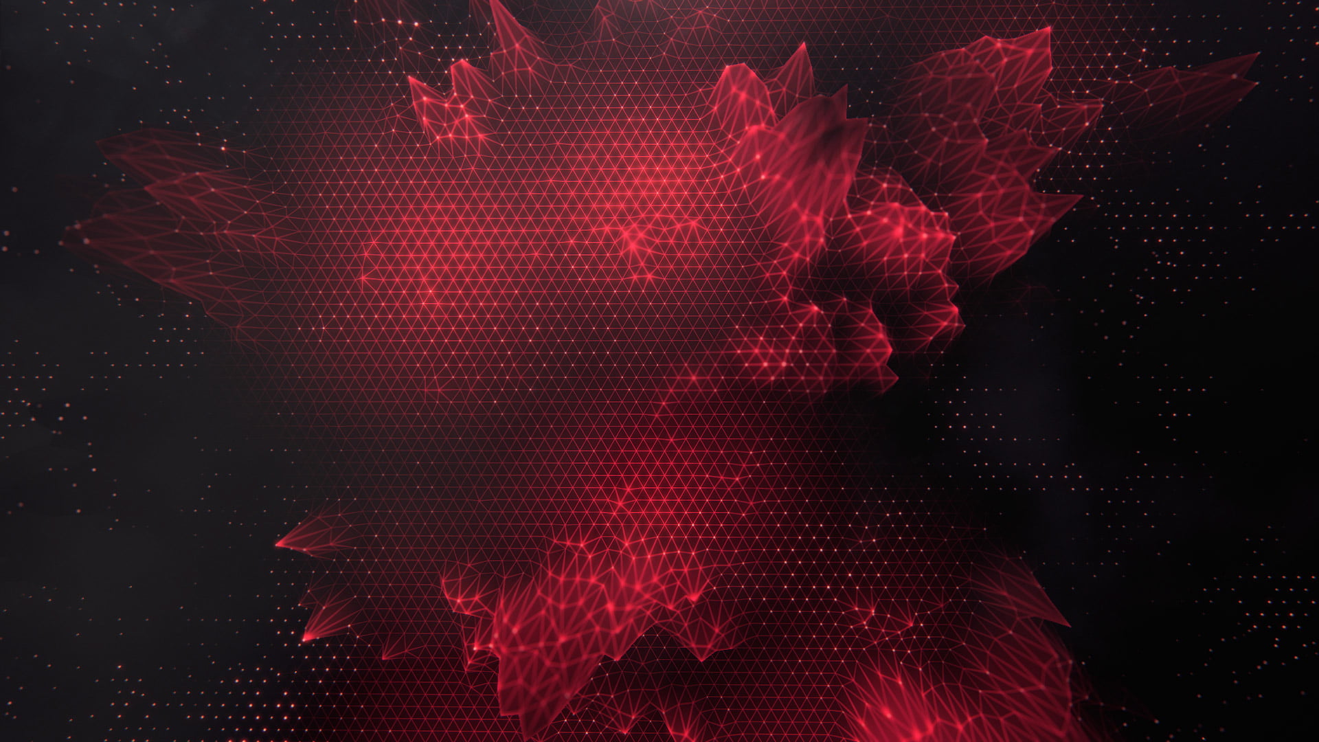 abstract painting low poly triangle digital art red grid