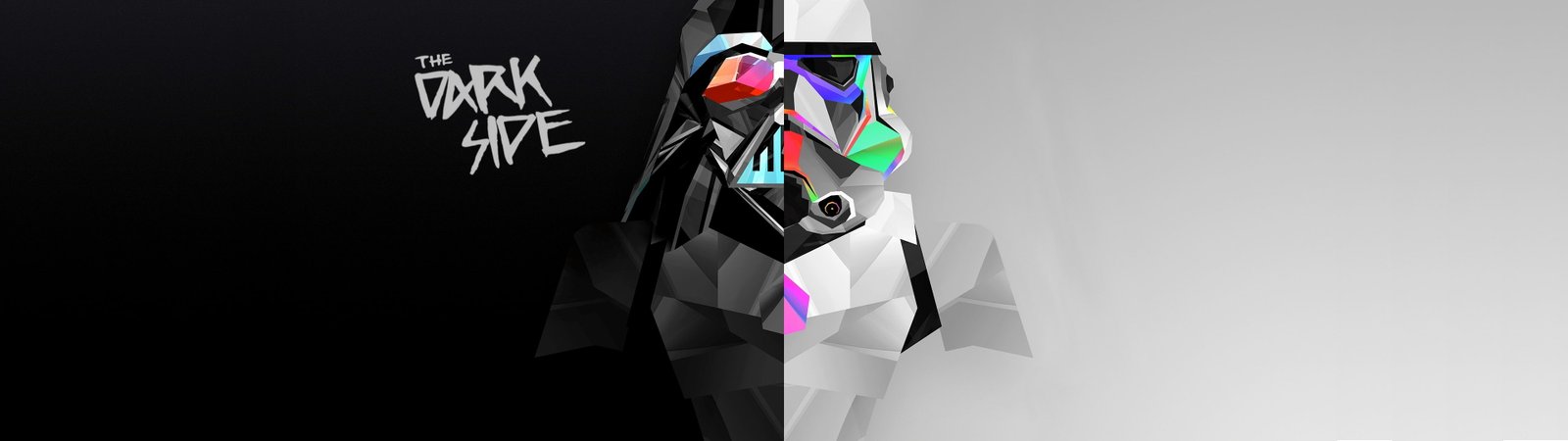 abstract Dark side darth vader digital art Dual Monitors 2k