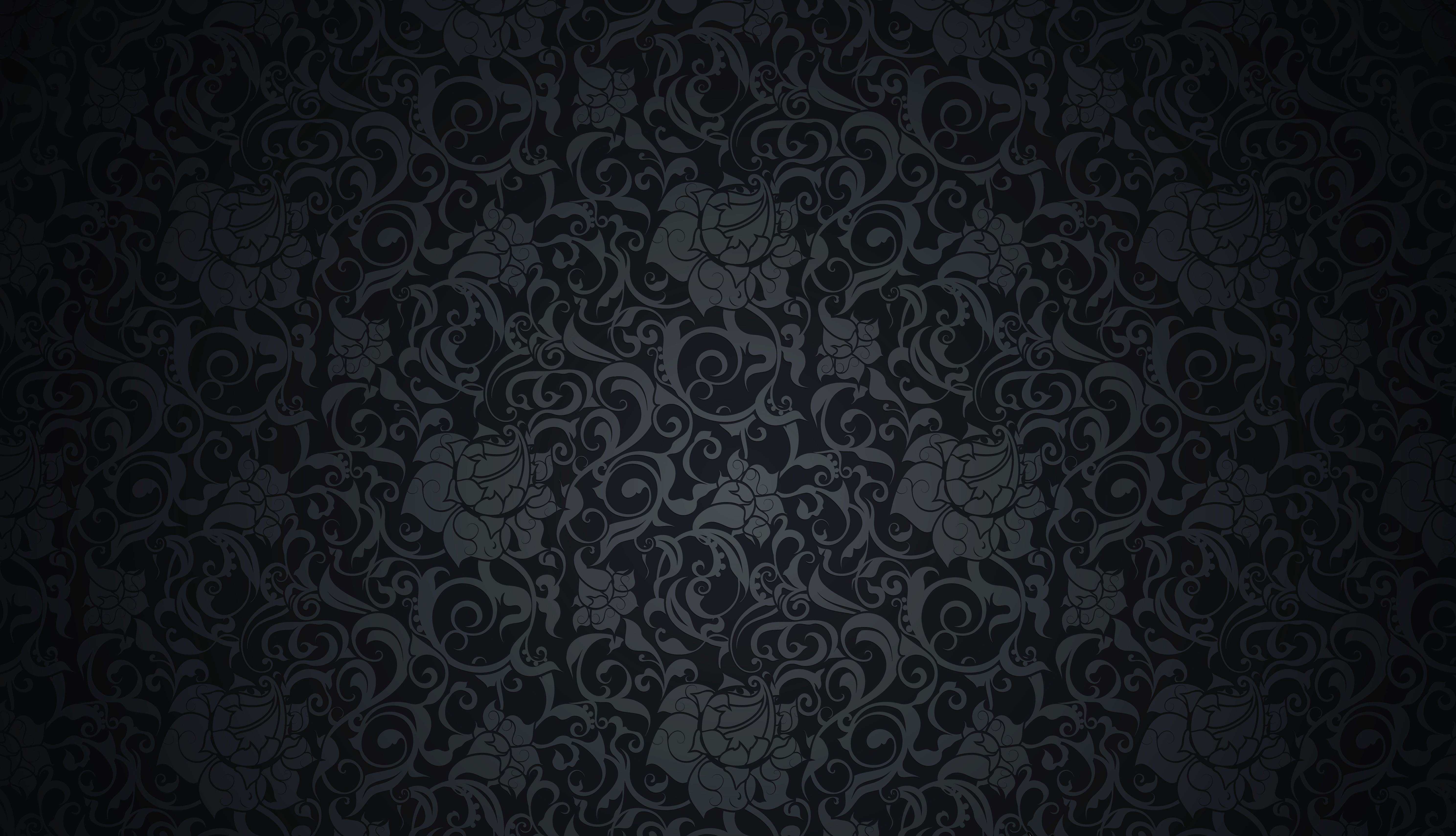black and gray flower wallpaper retro pattern vector dark 2k 4k 5k