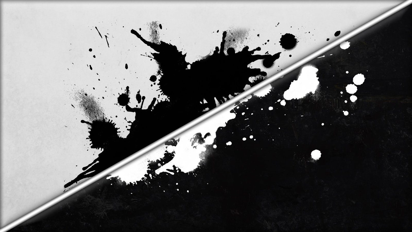 black and white splash abstract artwork digital art paint splatter