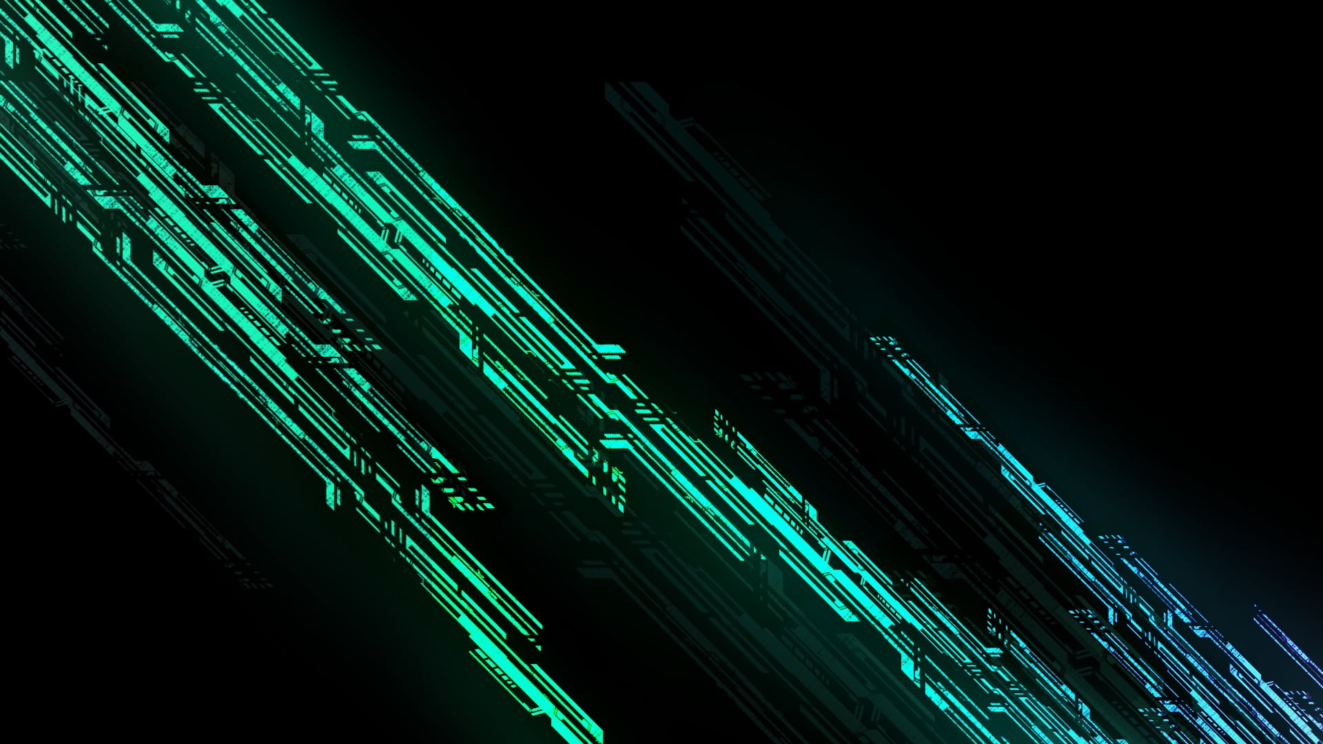 cyberpunk futuristic abstract dark illuminated low angle view