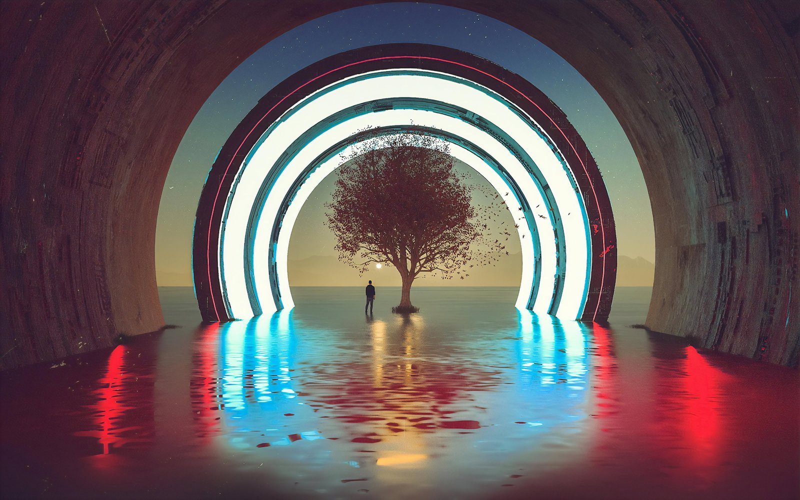 digital art artwork fantasy landscape trees 2k