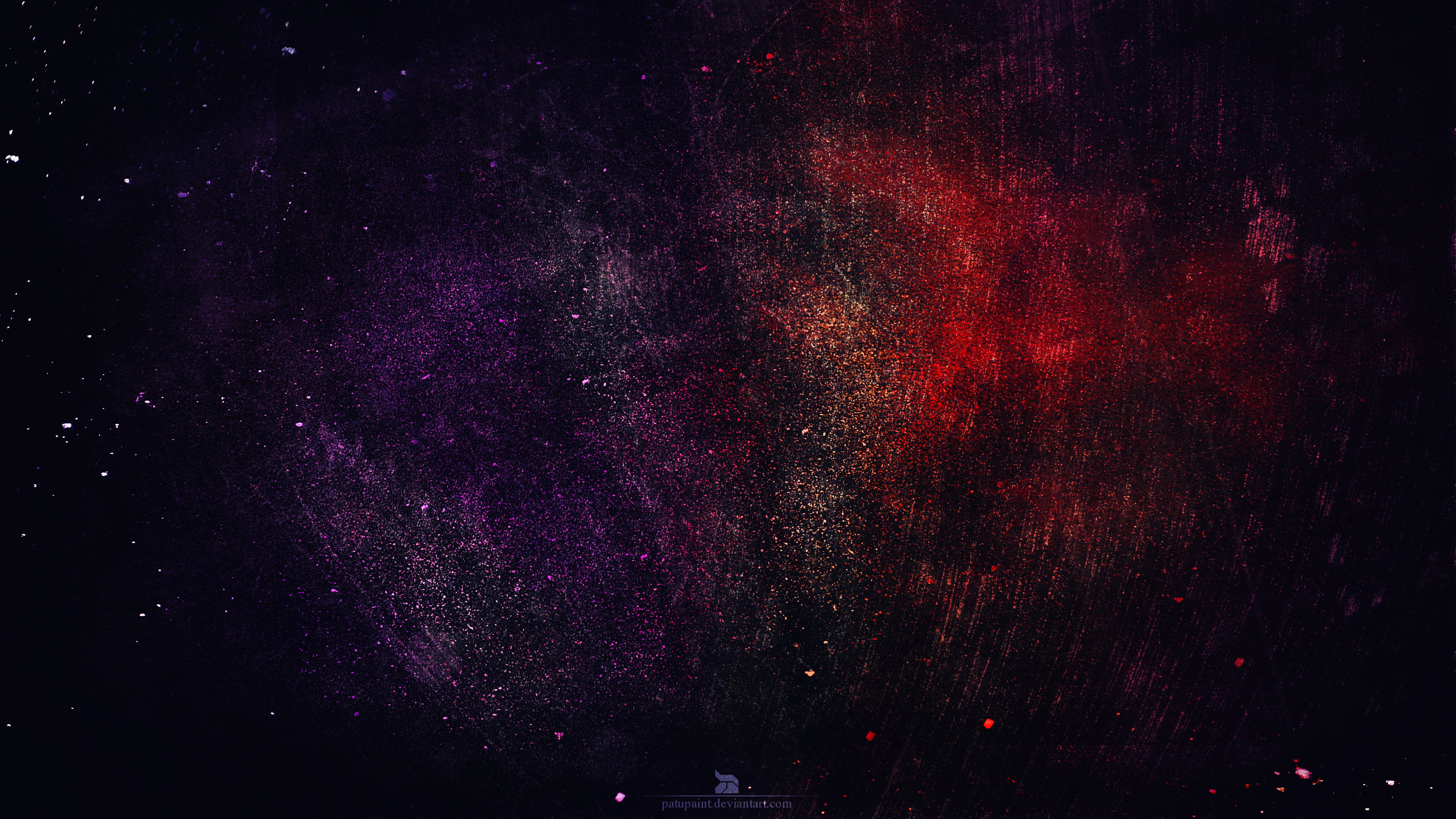 galaxy wallpaper digital art artwork abstract red purple 2k