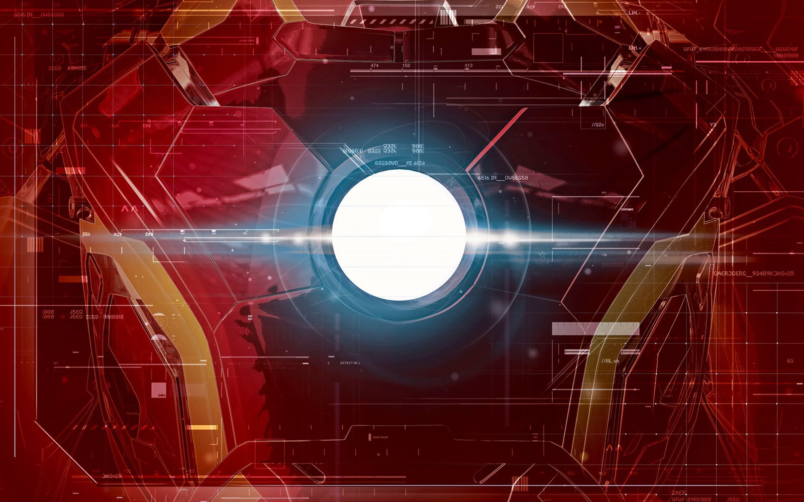 Marvel Iron Man chest plate illustration red and blue man graphics art 2k