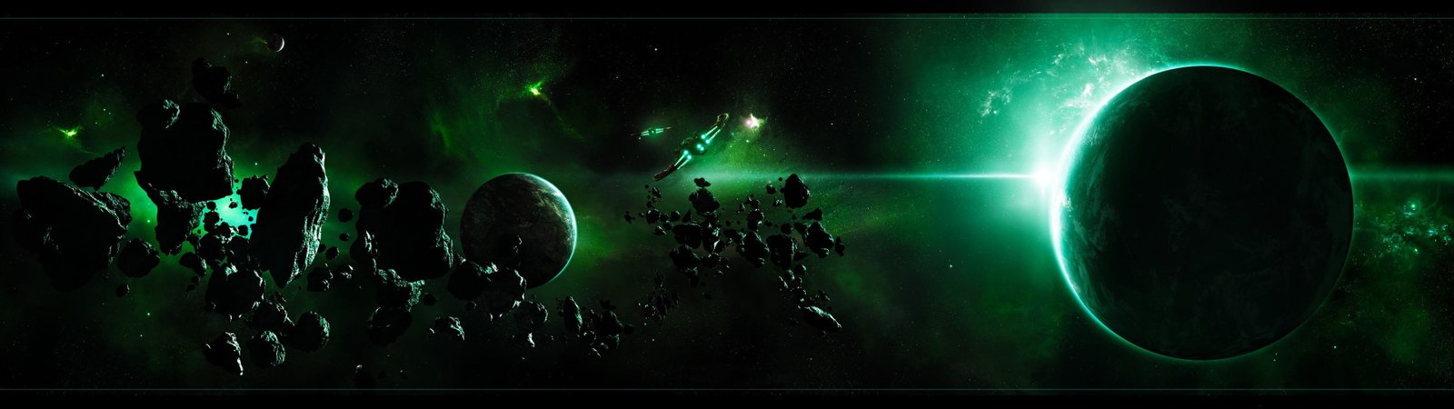 outer space wallpaper art planet spaceship asteroid 2k