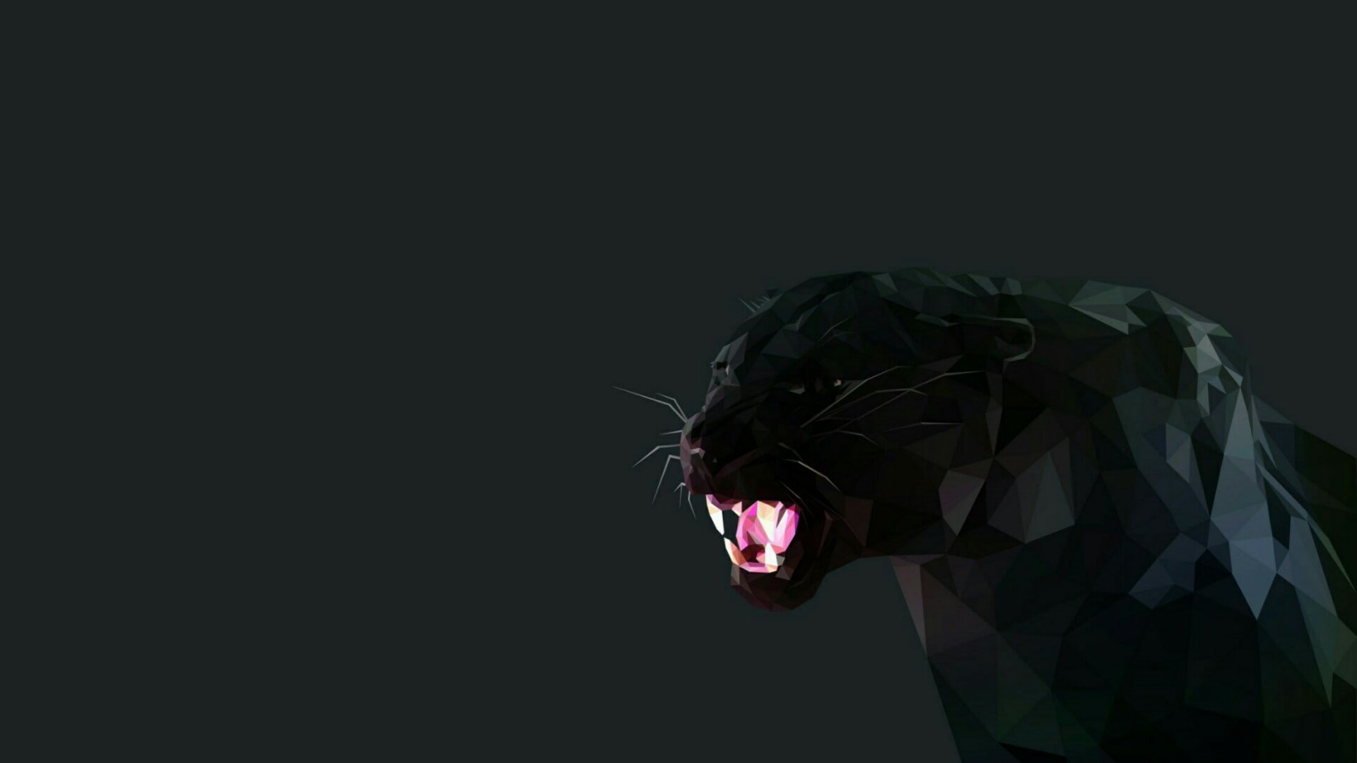 panther lowpoly low poly art graphics artwork black