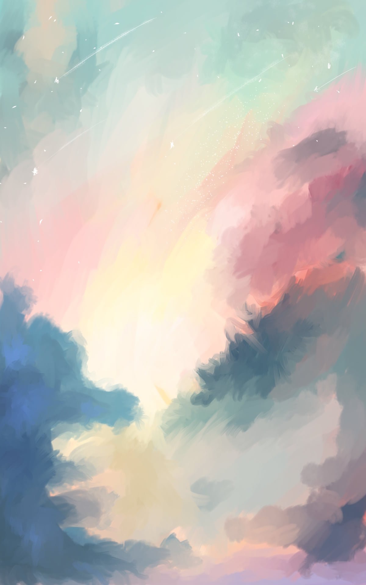 pink and blue abstract painting digital art artwork backgrounds 76