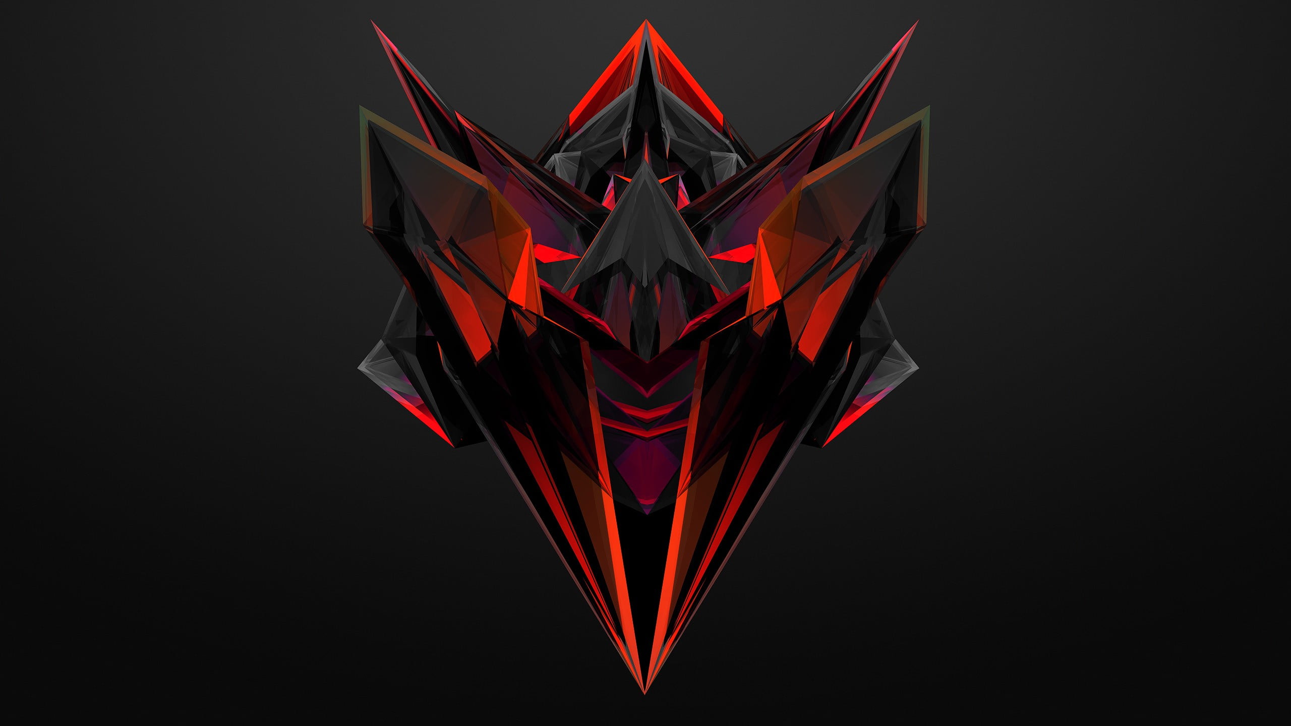 red and black logo wallpaper abstract Justin Maller studio shot 2k