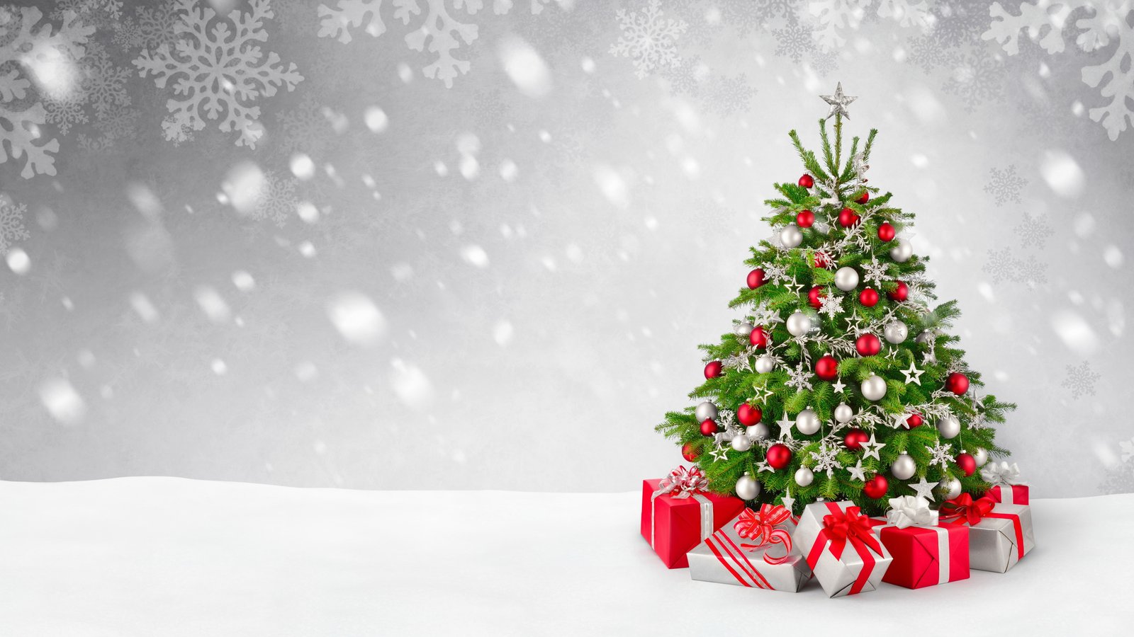 Christmas tree Snowfall Decoration Gifts Presents 2k 4k 5k