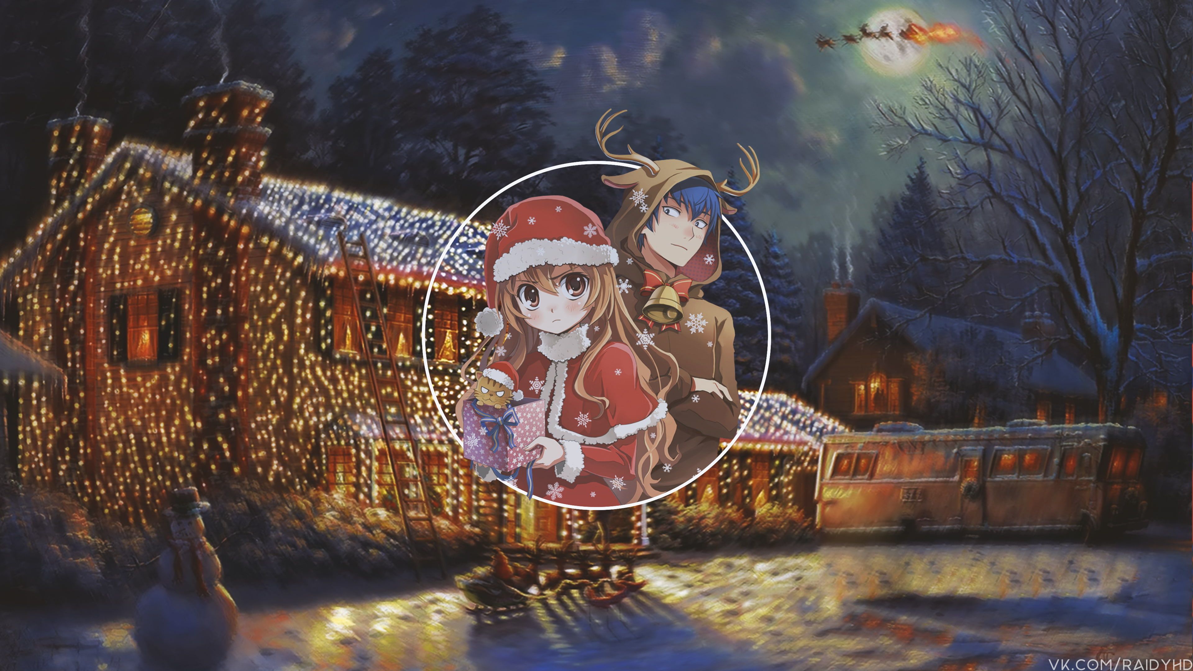 anime girls boys picture in Christmas 2k