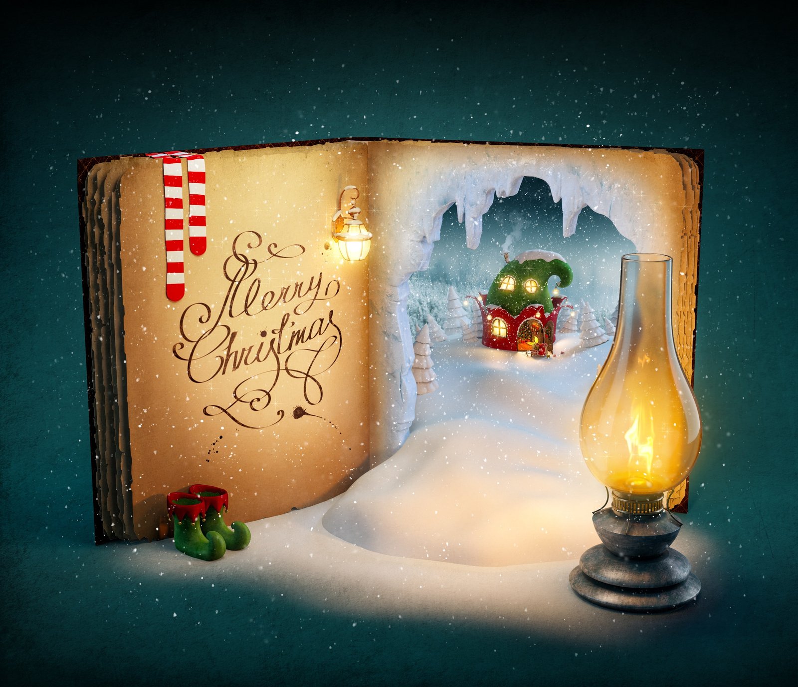 brown book and gray oil lamp New Year Christmas merry christmas 18 2k