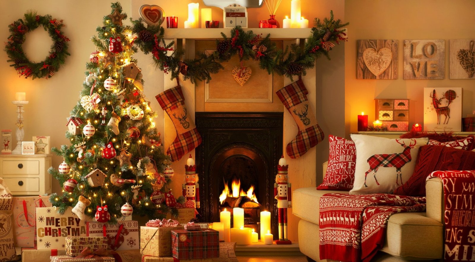 Holiday Christmas Candle Lights Ornaments