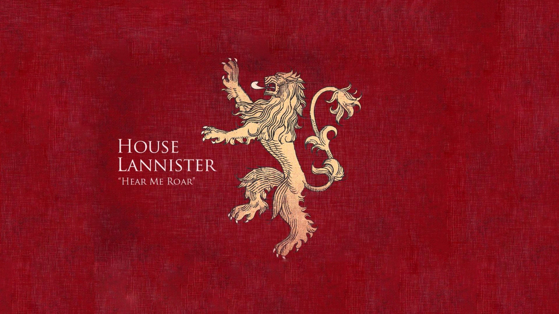 House of Lannister logo Game Thrones red
