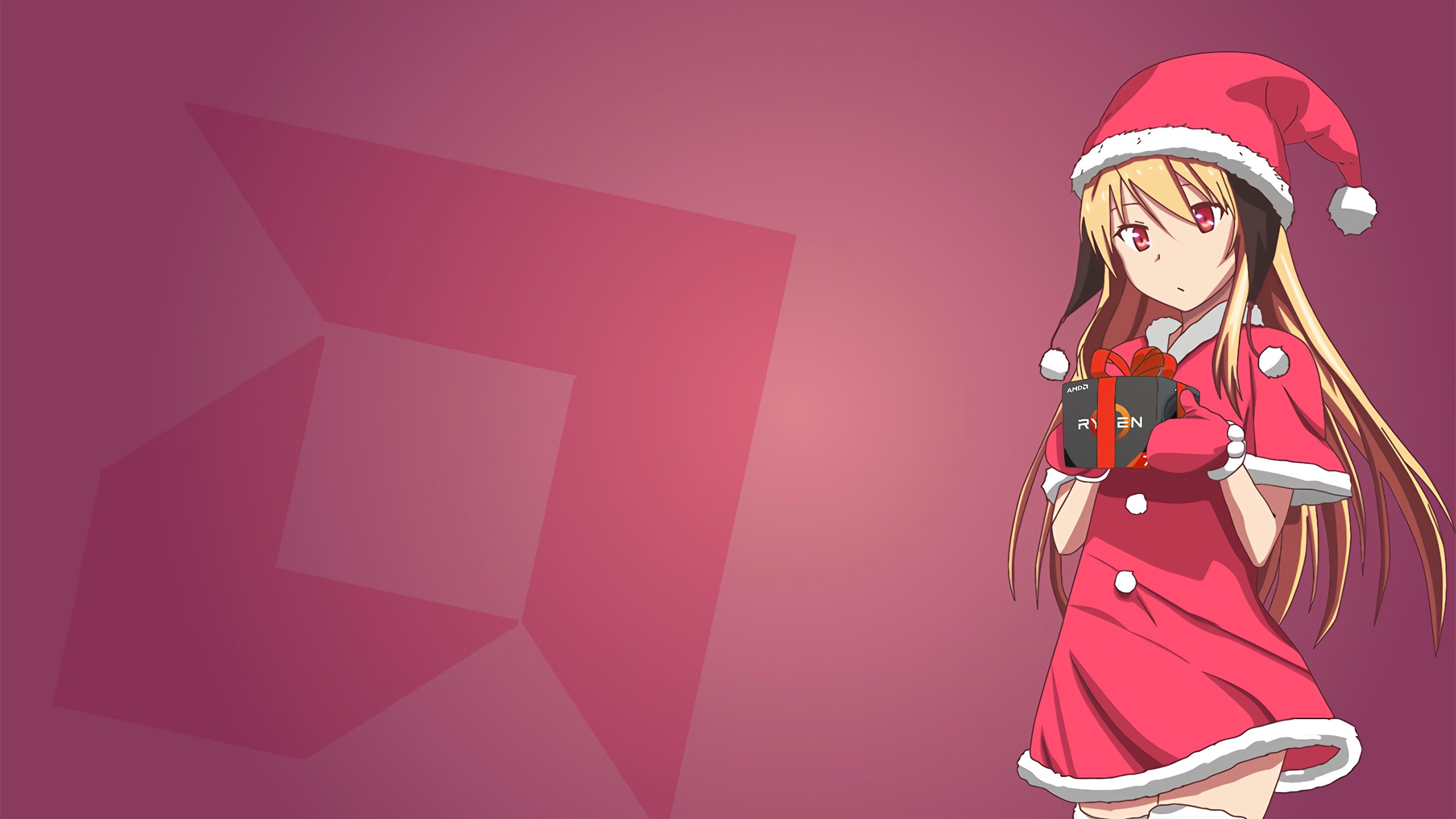 AMD anime Anime Girls christmas CPU Hardware Presents 2k