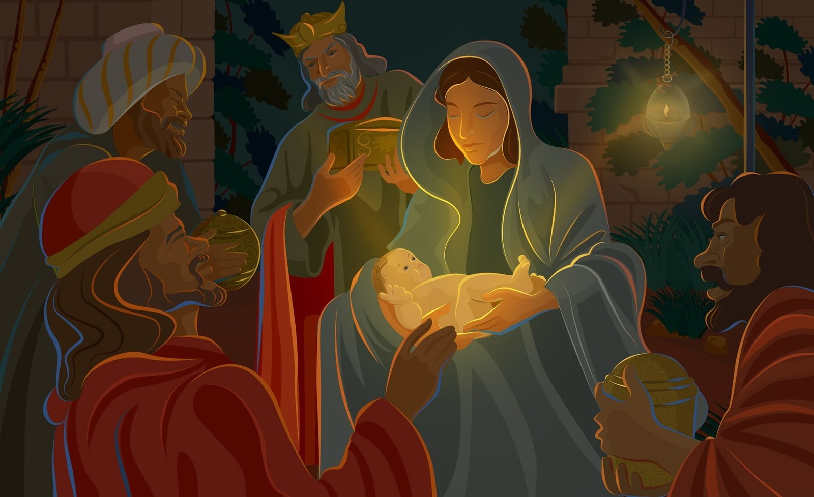 Night Of Jesus Christ Birth The Nativity digital wallpaper Holidays
