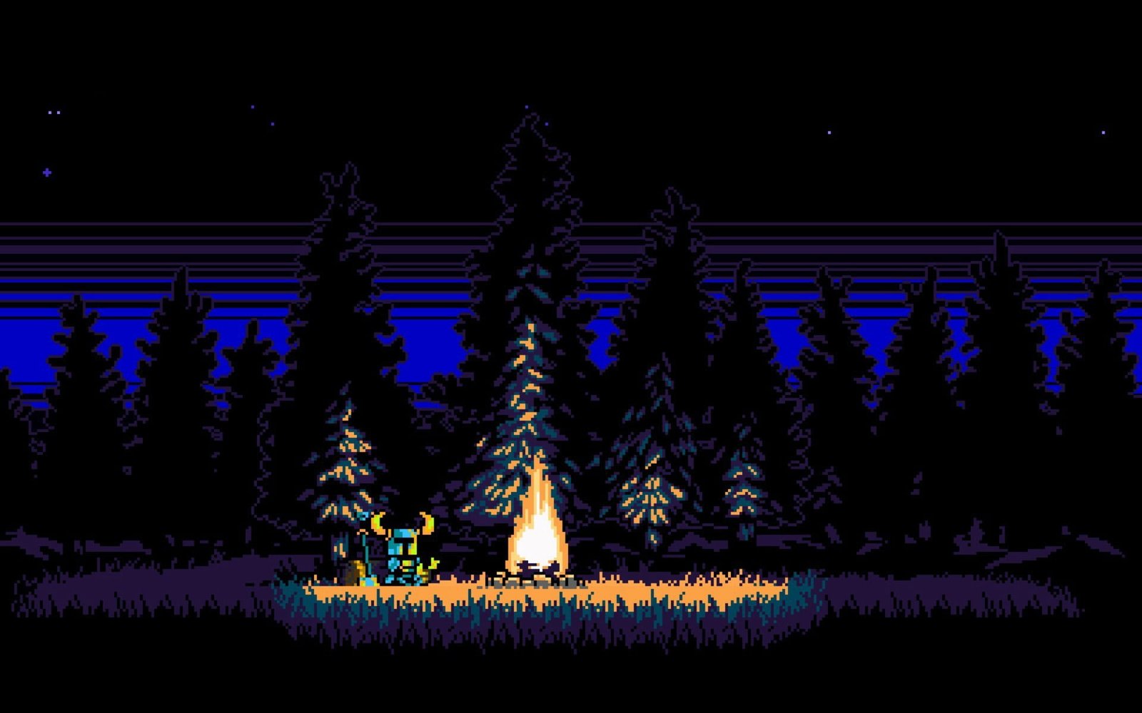 Shovel Knight digital art video games pixel pixels pixelated