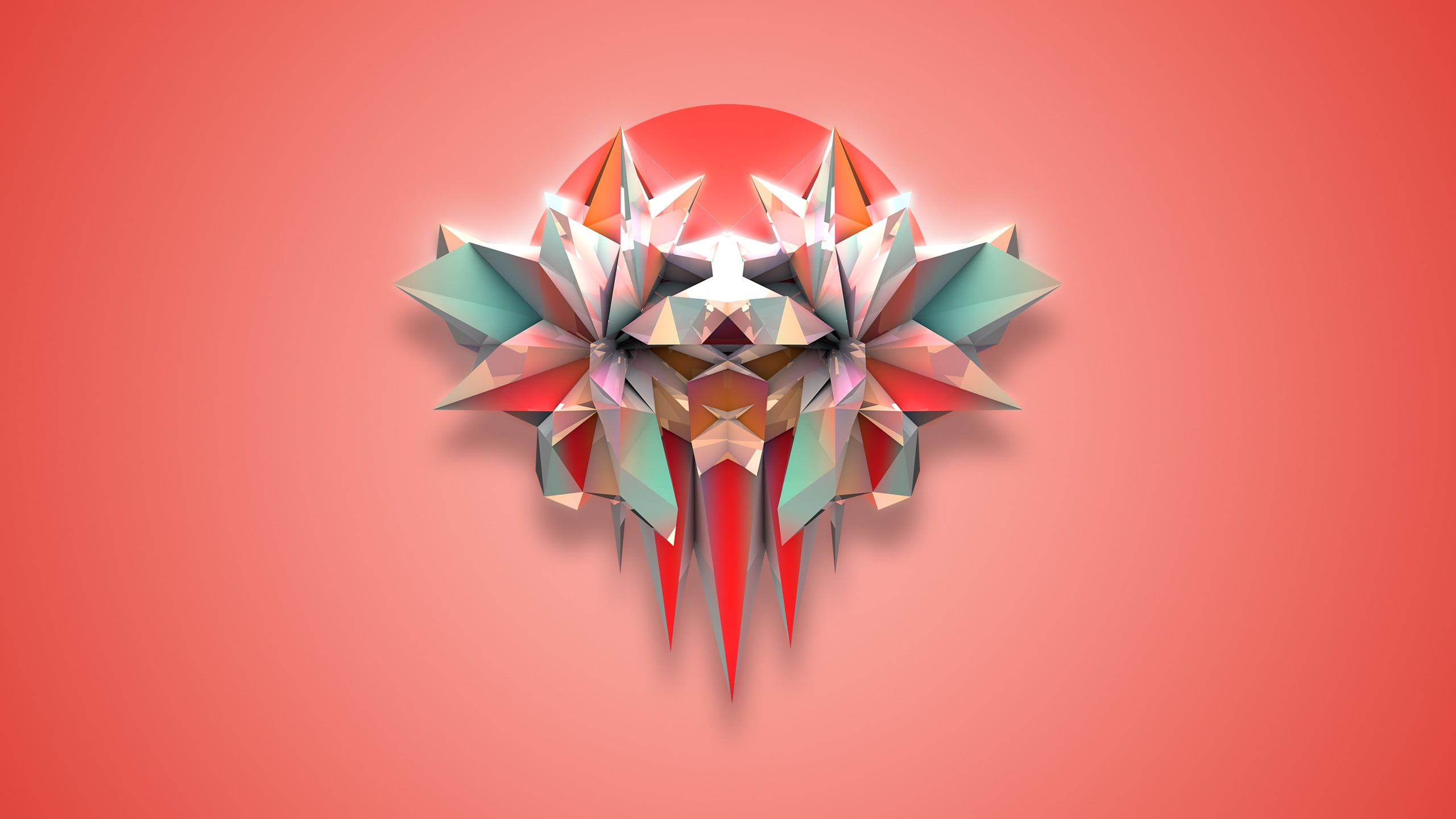 multicolored crystals wallpaper artwork colorful Justin Maller 2k