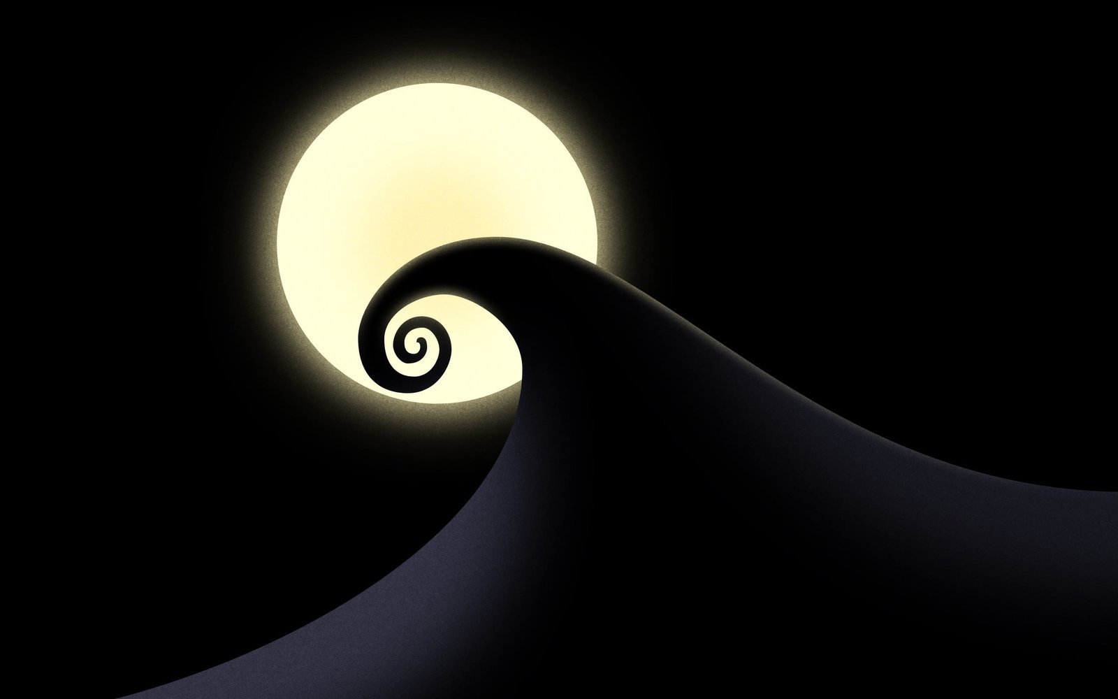 Nightmare Before Christmas illustration minimalism black background 2k
