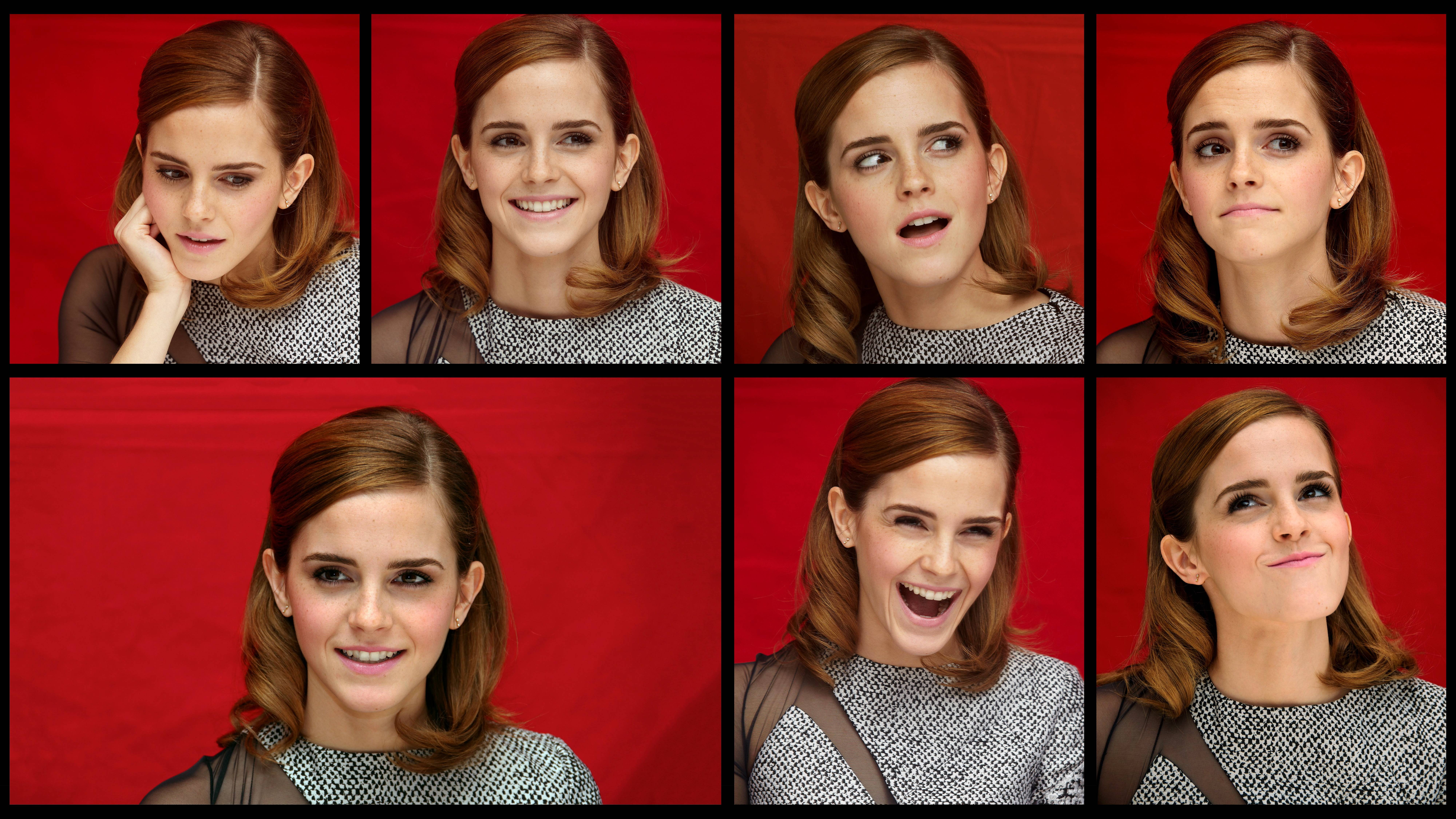 actress collage looking into the distance celebrity Emma Watson 2k 4k 5k 8k