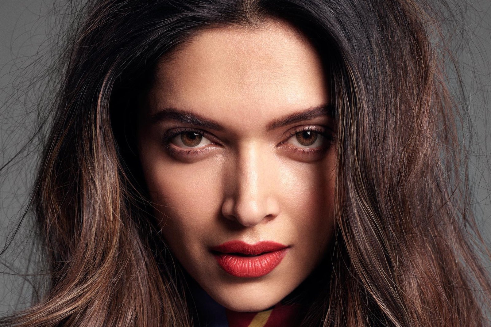 Actresses Deepika Padukone Brunette Face Girl Indian Lipstick
