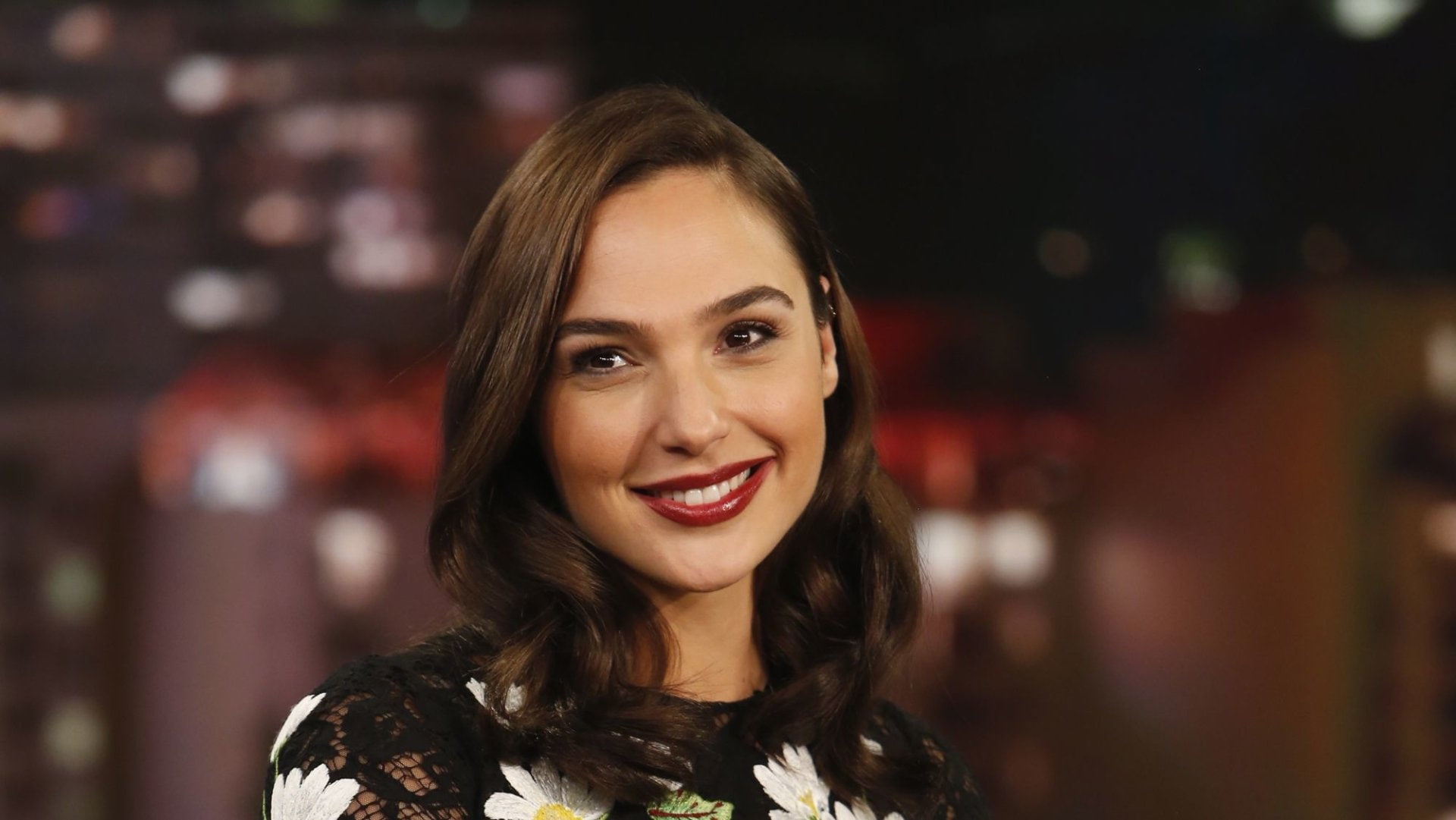 Actresses Gal Gadot portrait smiling headshot one person