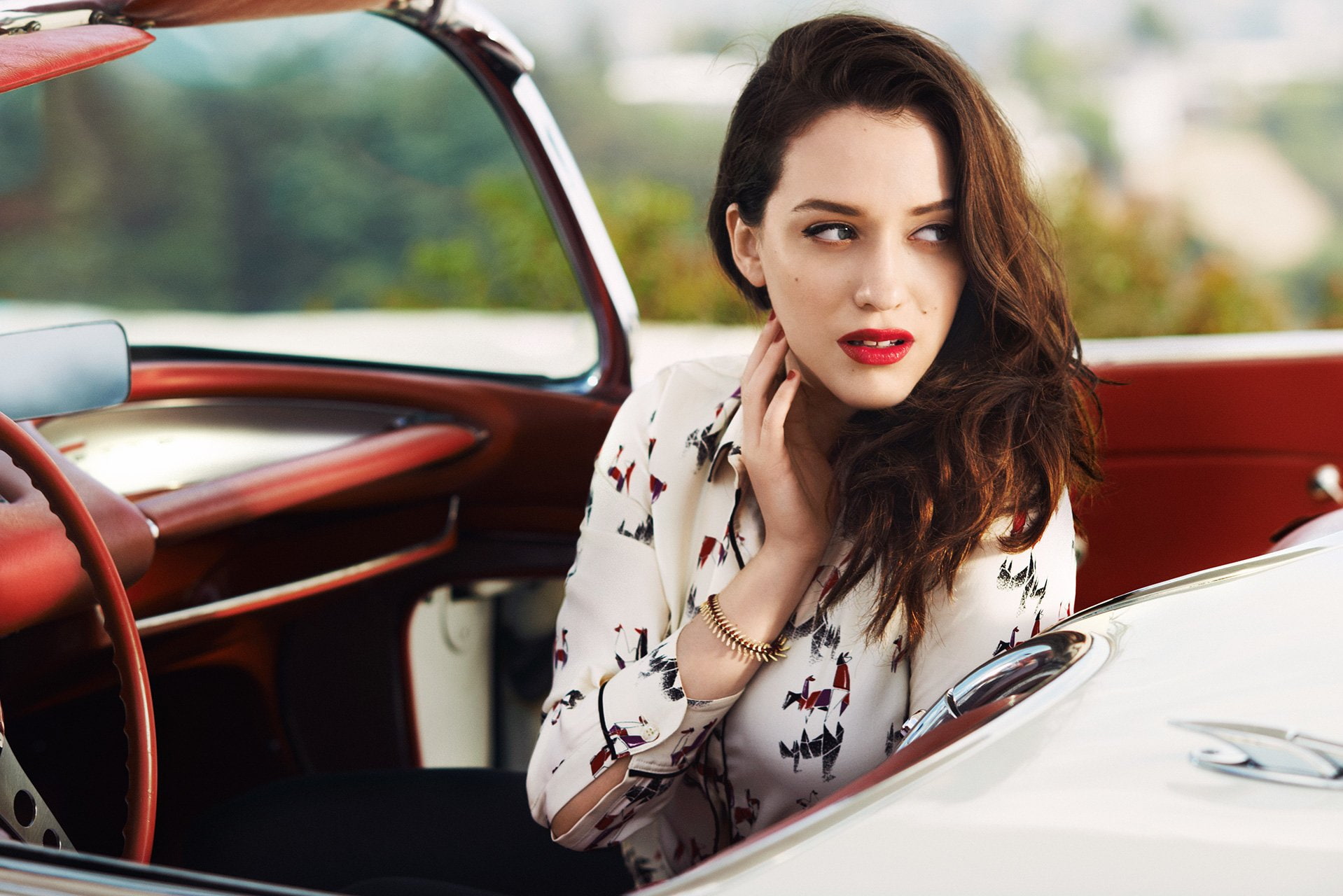 Actresses Kat Dennings car mode of transportation motor vehicle