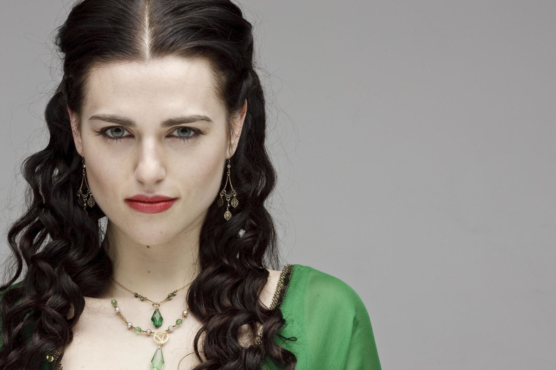 Actresses Katie McGrath Black Hair Celebrity Face Girl