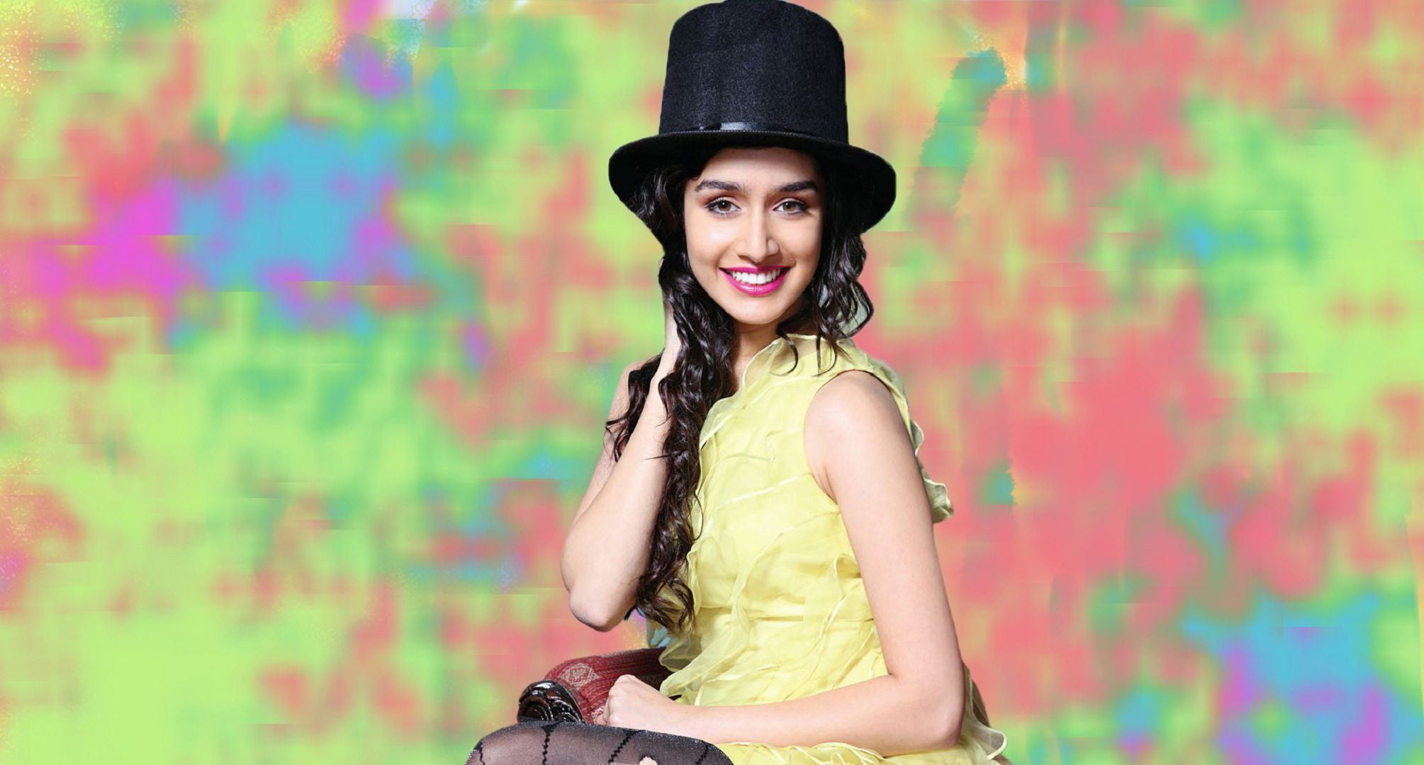 Actresses Shraddha Kapoor Model Top Hat Yellow Dress 2k