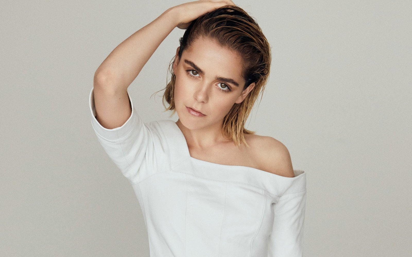 Actresses Kiernan Shipka American Blonde Brown Eyes Short Hair 2k