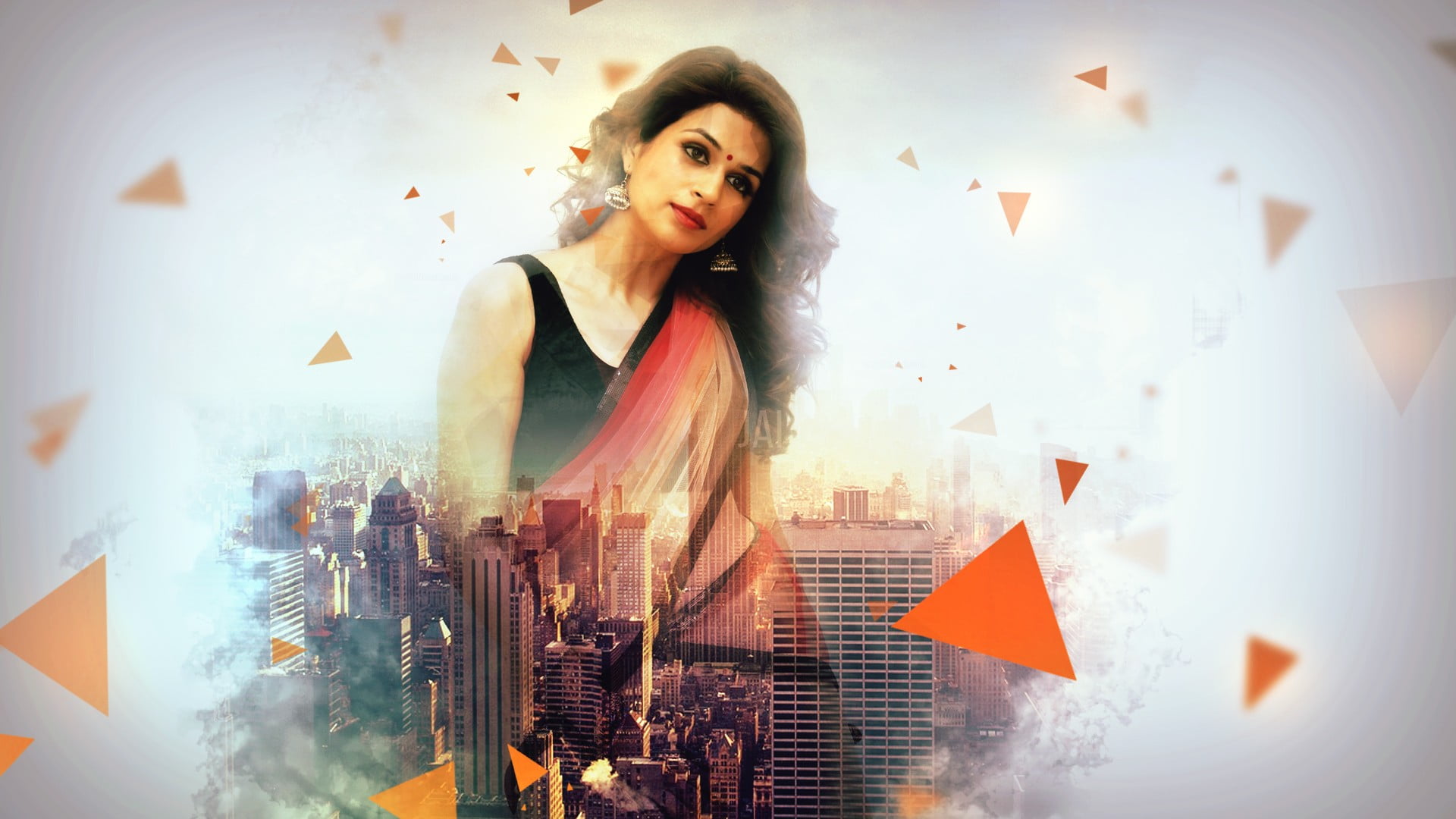 women outdoors building actress one person front view young adult