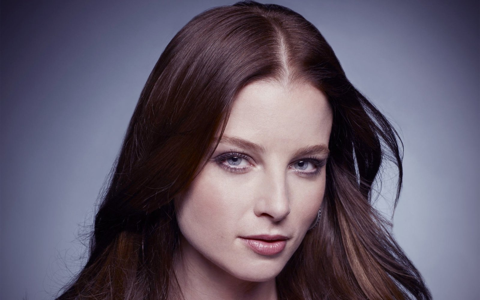 women Rachel Nichols actress brunette portrait blue eyes