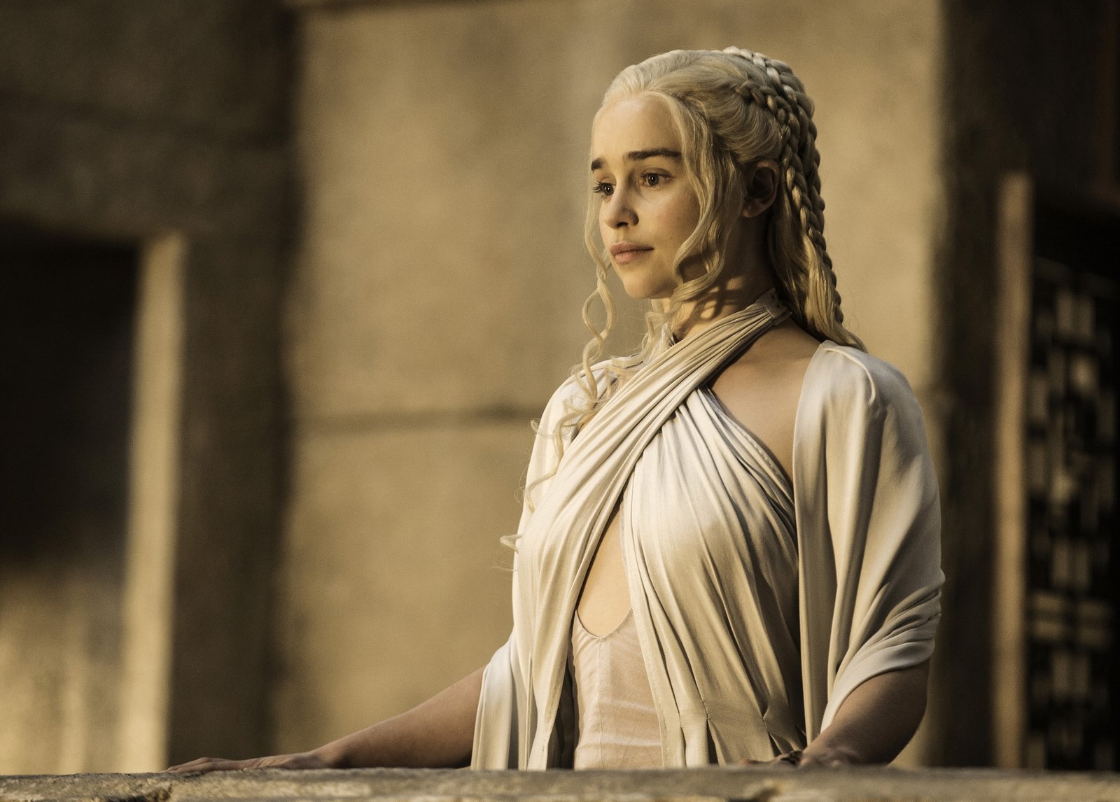 women wigs Emilia Clarke Daenerys Targaryen blond hair 2k