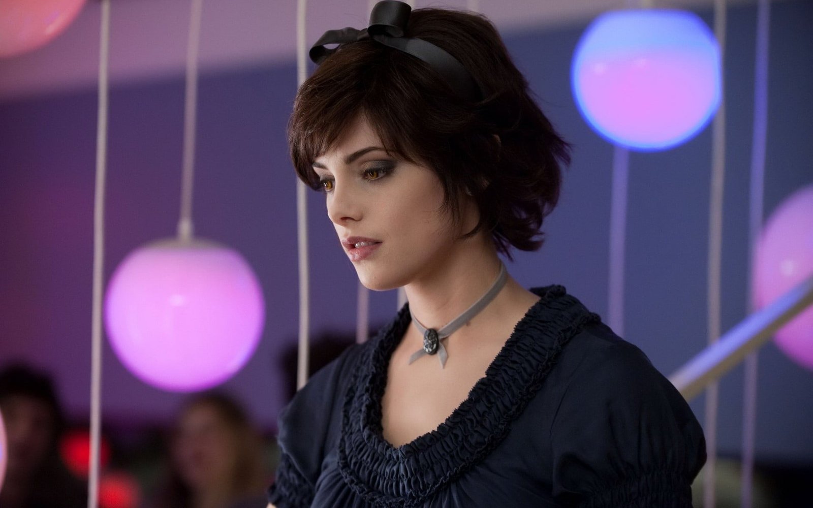 Ashley Greene brunette yellow eyes women actress celebrity