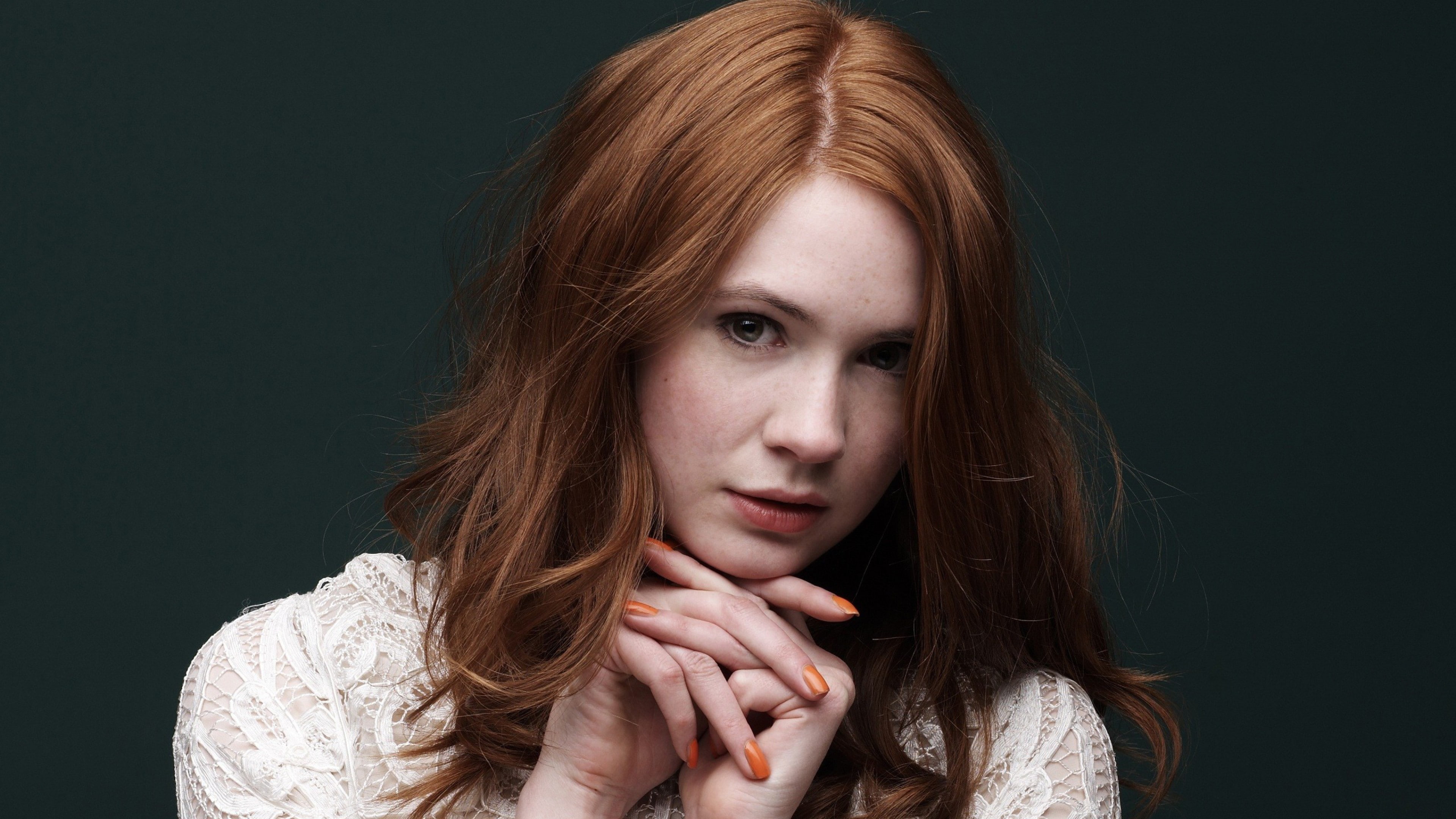 celebrity actress Karen Gillan women portrait studio shot 2k