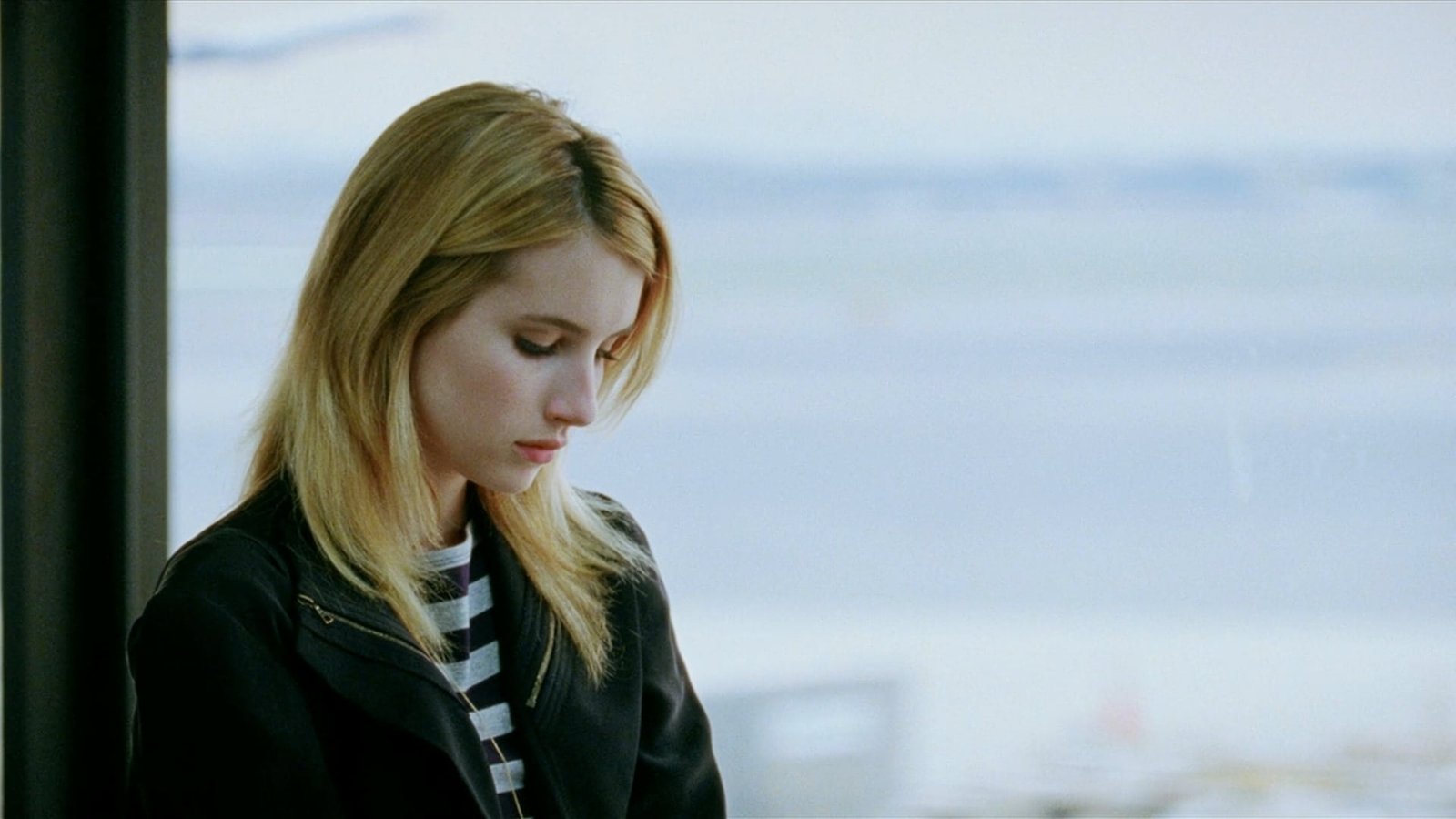 Emma Roberts actress movies women jacket one person looking