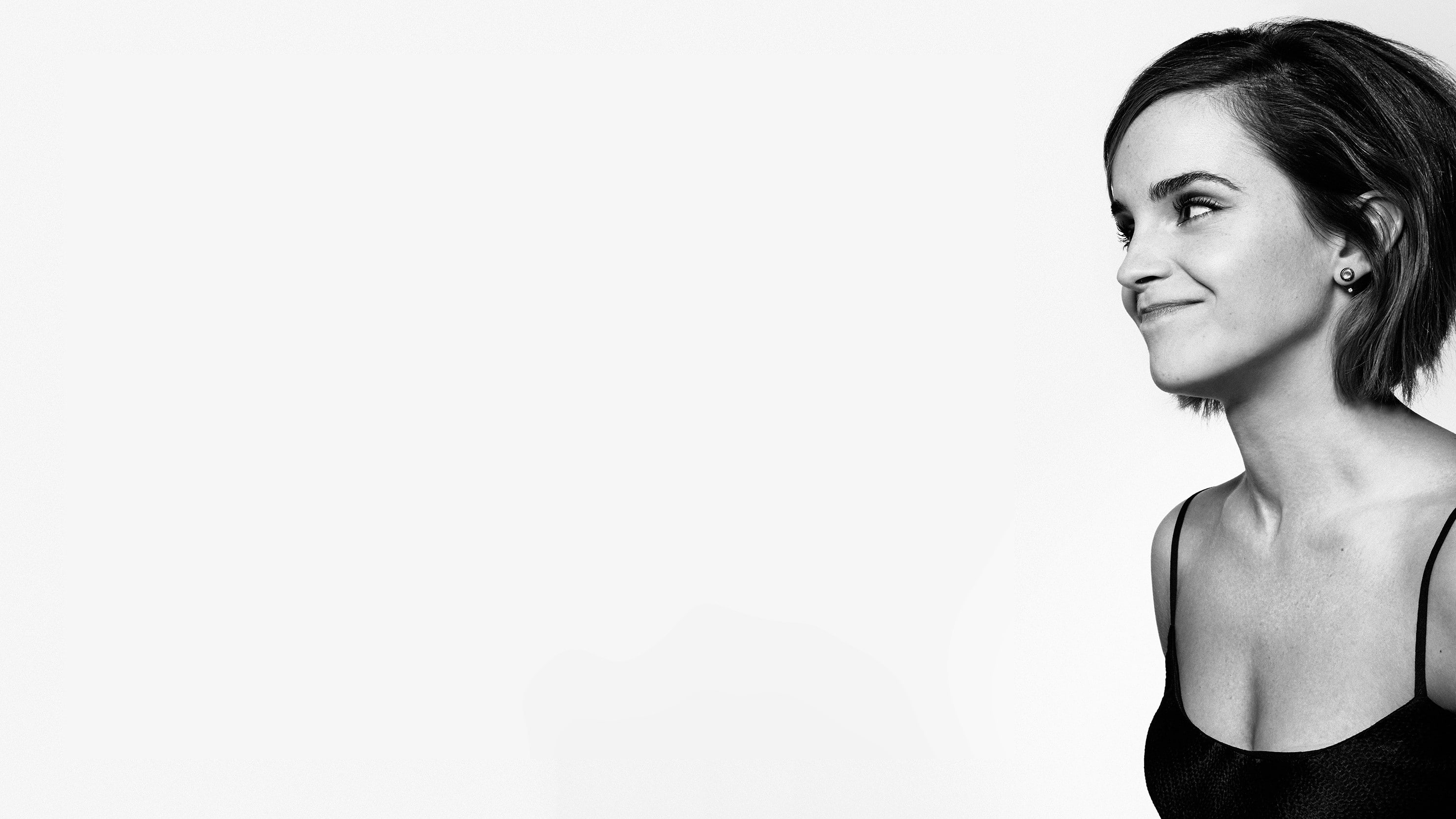 Emma Watson actress monochrome women 28 2k