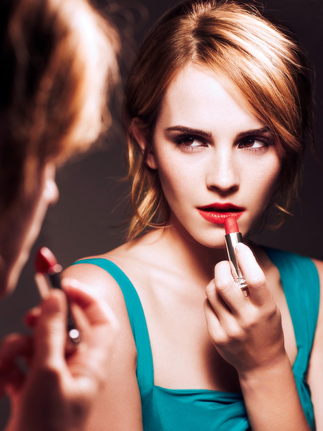 Emma Watson lipstick actress women long hair face celebrity 97